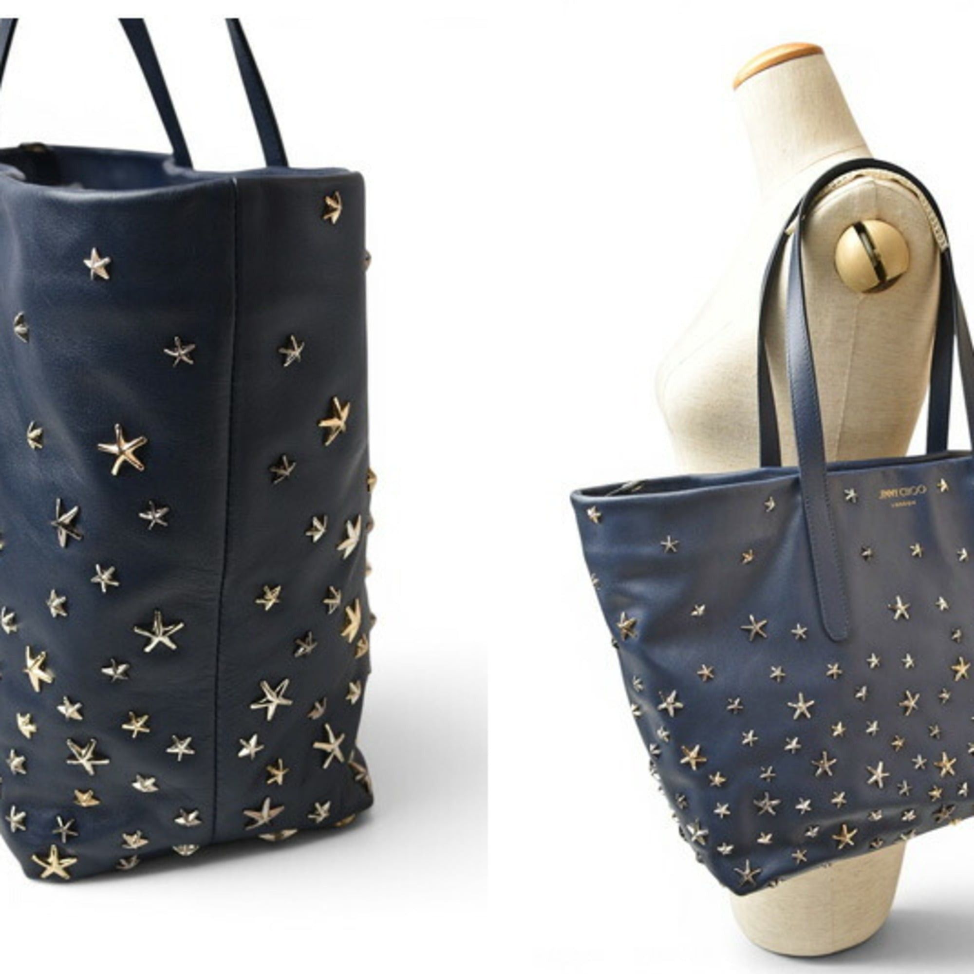 Jimmy Choo Jimmy Choo tote bag, Sofia navy, star studs, mixed design. Size ONE SIZE - 3 Thumbnail