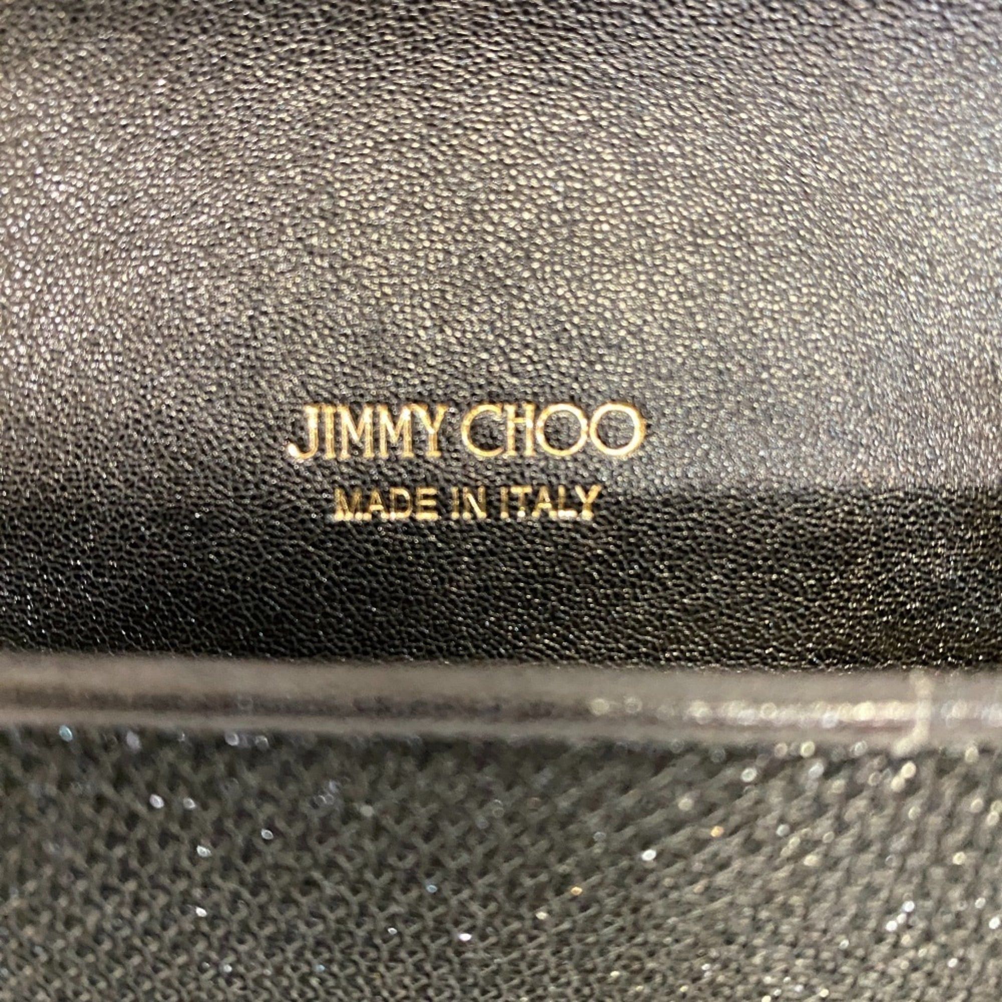 Jimmy Choo JIMMY CHOO Party Bag Chain Wallet Glitter Second Clutch Men's Women's Black Size ONE SIZE - 13 Thumbnail