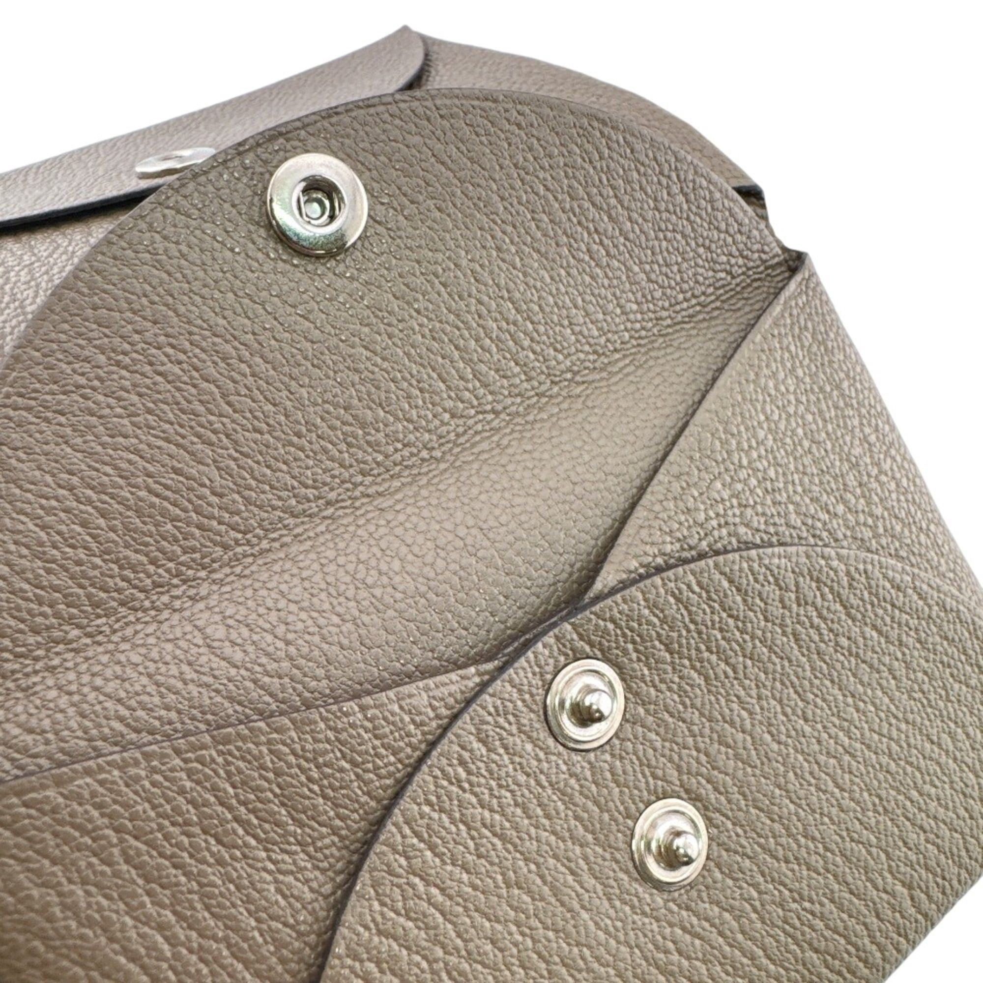 Hermes HERMES Calvi Duo Coin Purse/Card Case, Brown Size ONE SIZE - 9 Thumbnail