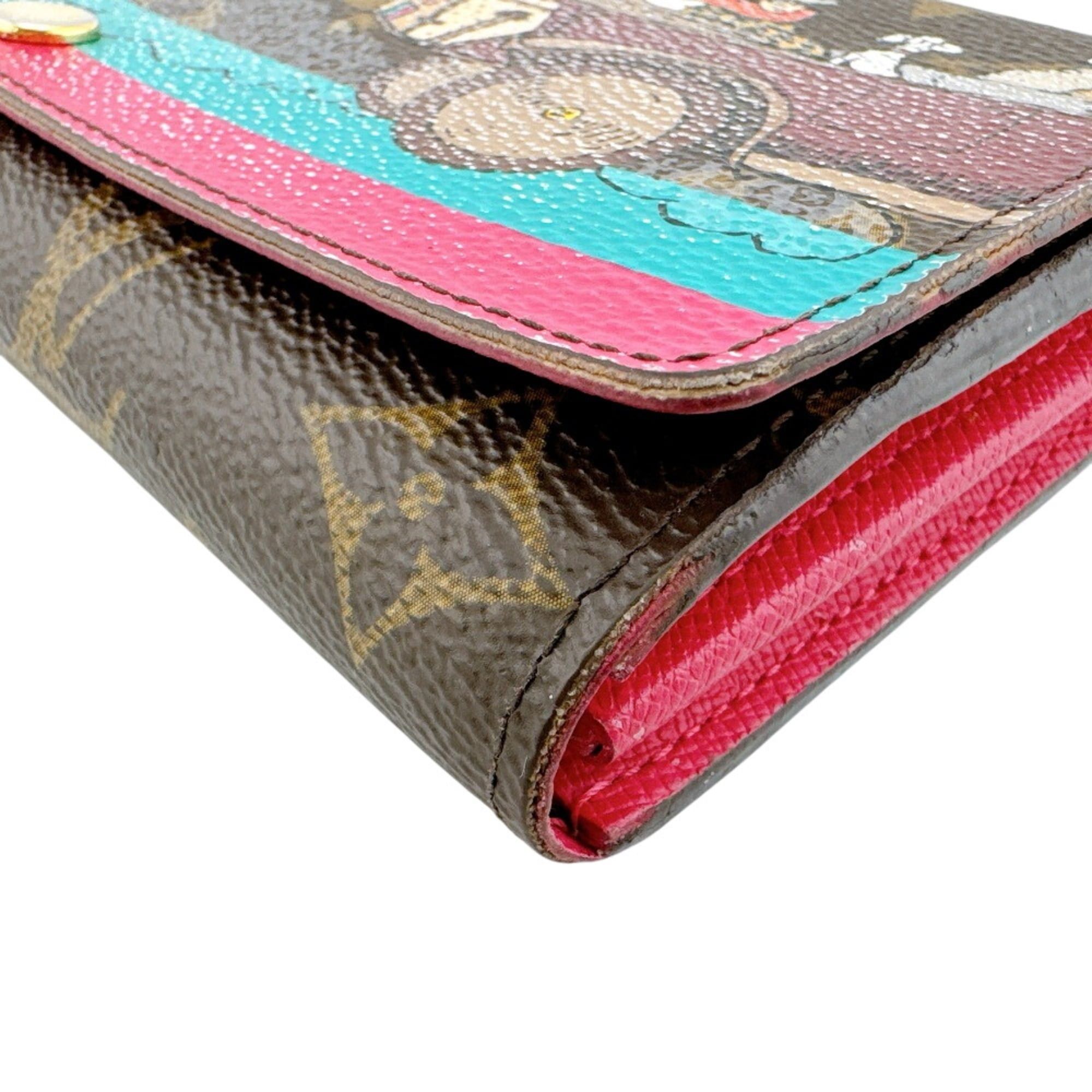 Louis Vuitton LOUIS VUITTON M61359 Portefeuille Sarah 2015 Christmas Limited Edition Long Wallet, Bi-fold, Monogram, Brown Size ONE SIZE - 4 Thumbnail