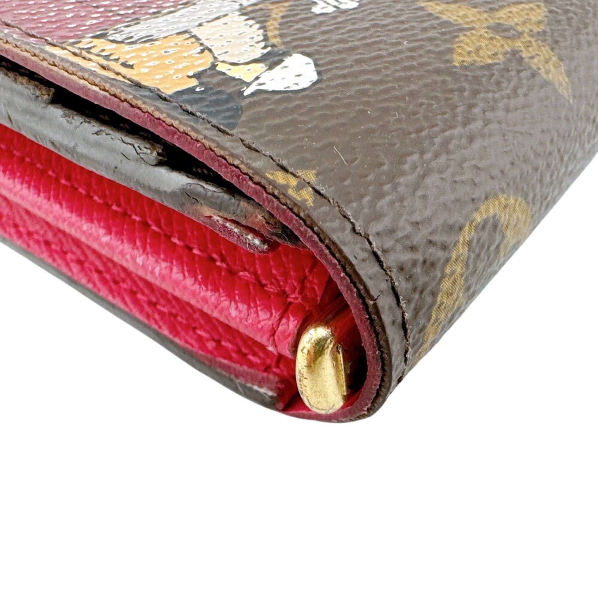 Louis Vuitton LOUIS VUITTON M61359 Portefeuille Sarah 2015 Christmas Limited Edition Long Wallet, Bi-fold, Monogram, Brown Size ONE SIZE - 5 Thumbnail
