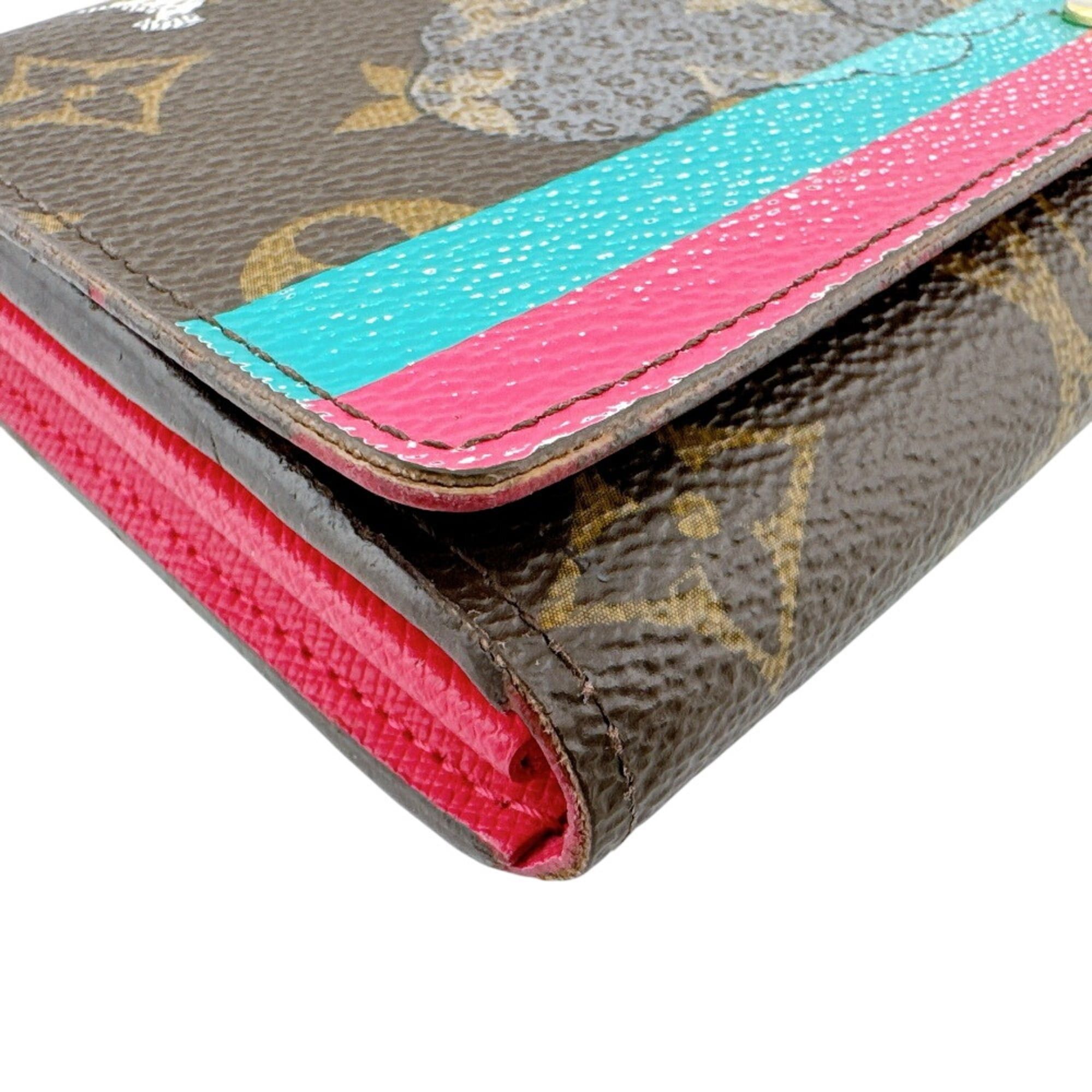 Louis Vuitton LOUIS VUITTON M61359 Portefeuille Sarah 2015 Christmas Limited Edition Long Wallet, Bi-fold, Monogram, Brown Size ONE SIZE - 3 Thumbnail