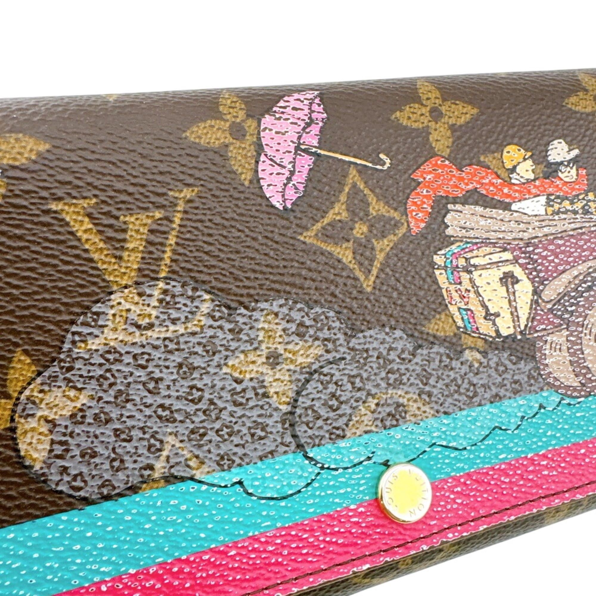 Louis Vuitton LOUIS VUITTON M61359 Portefeuille Sarah 2015 Christmas Limited Edition Long Wallet, Bi-fold, Monogram, Brown Size ONE SIZE - 9 Thumbnail