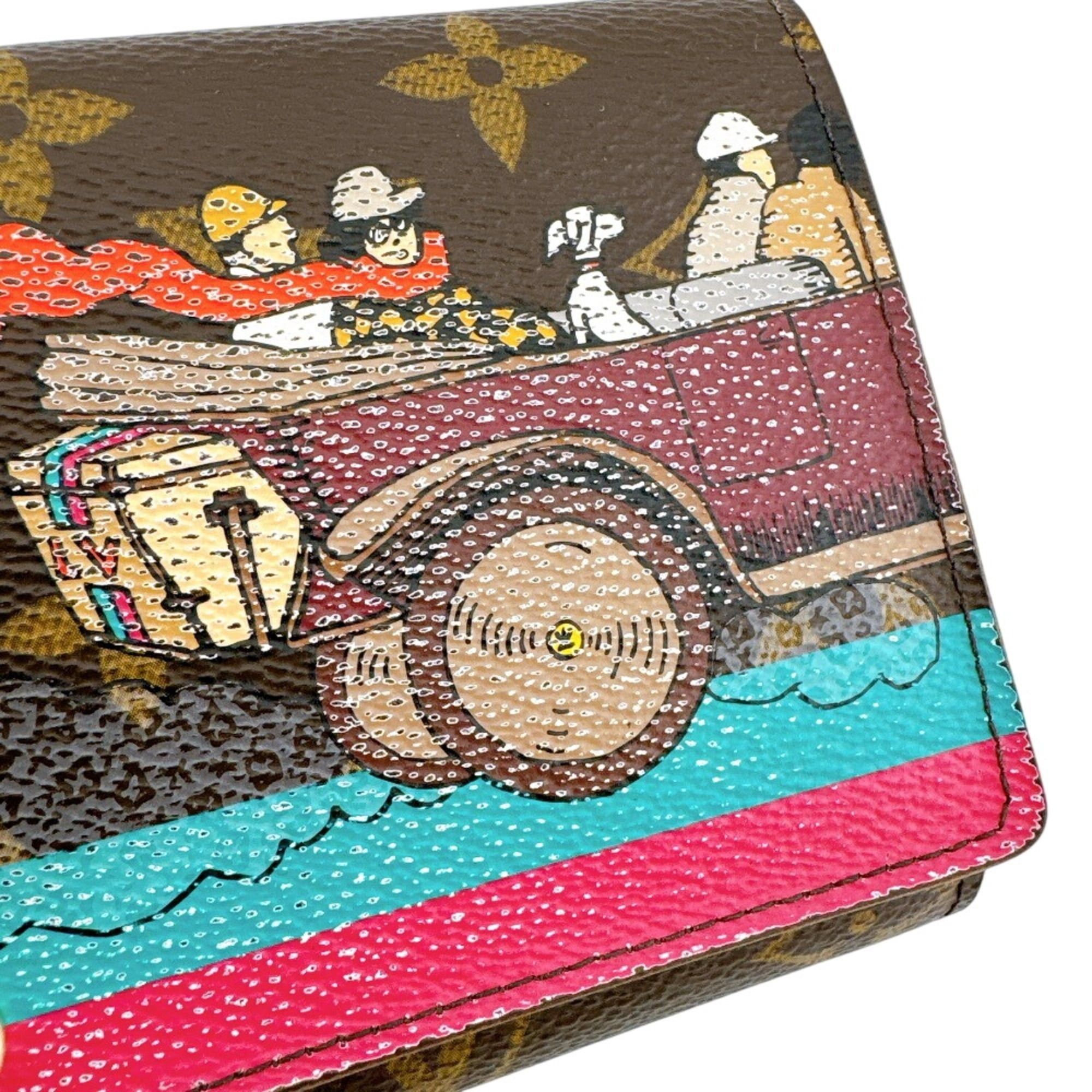 Louis Vuitton LOUIS VUITTON M61359 Portefeuille Sarah 2015 Christmas Limited Edition Long Wallet, Bi-fold, Monogram, Brown Size ONE SIZE - 8 Thumbnail