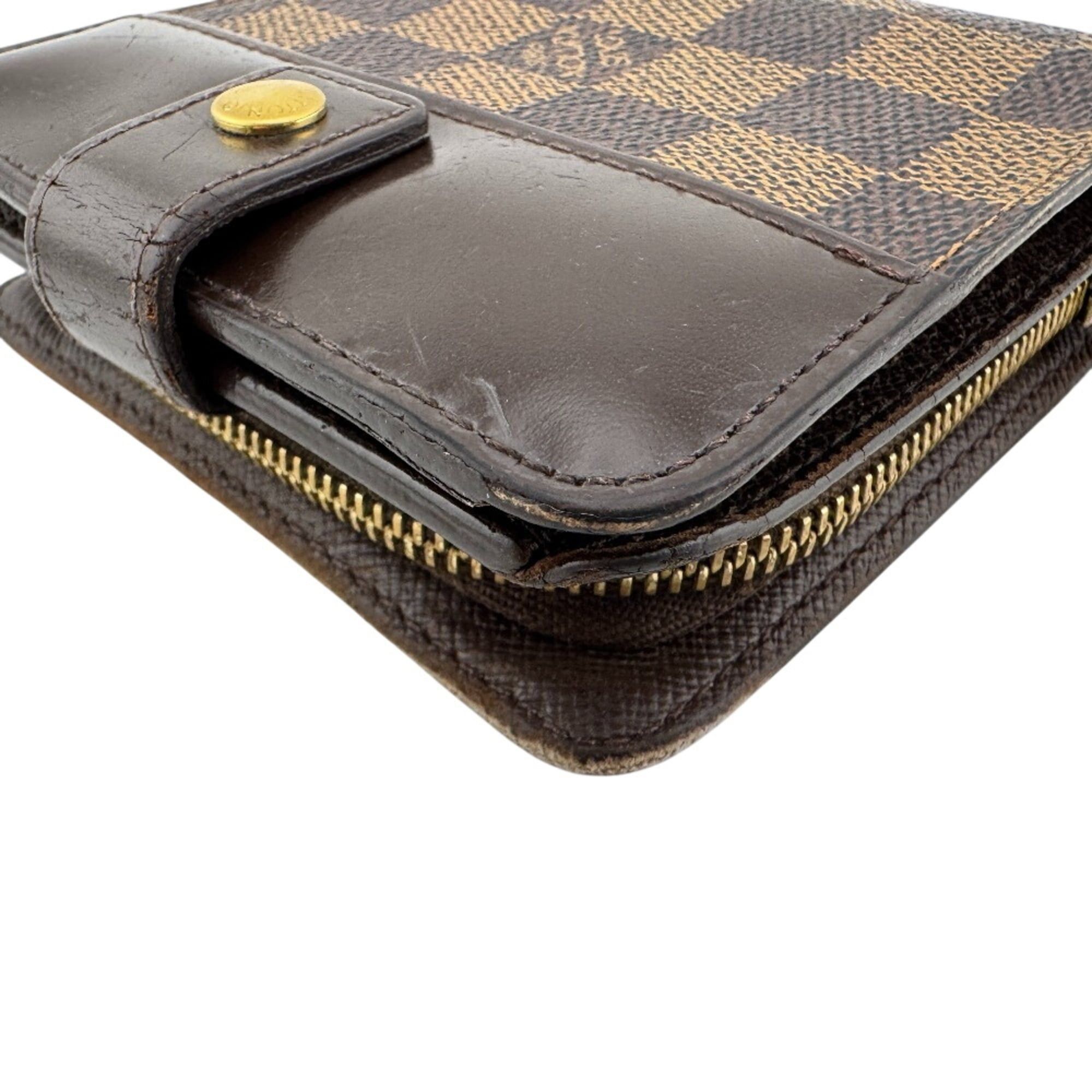 Louis Vuitton LOUIS VUITTON M61668 Compact Zip Damier Bi-fold Wallet Brown Size ONE SIZE - 6 Thumbnail