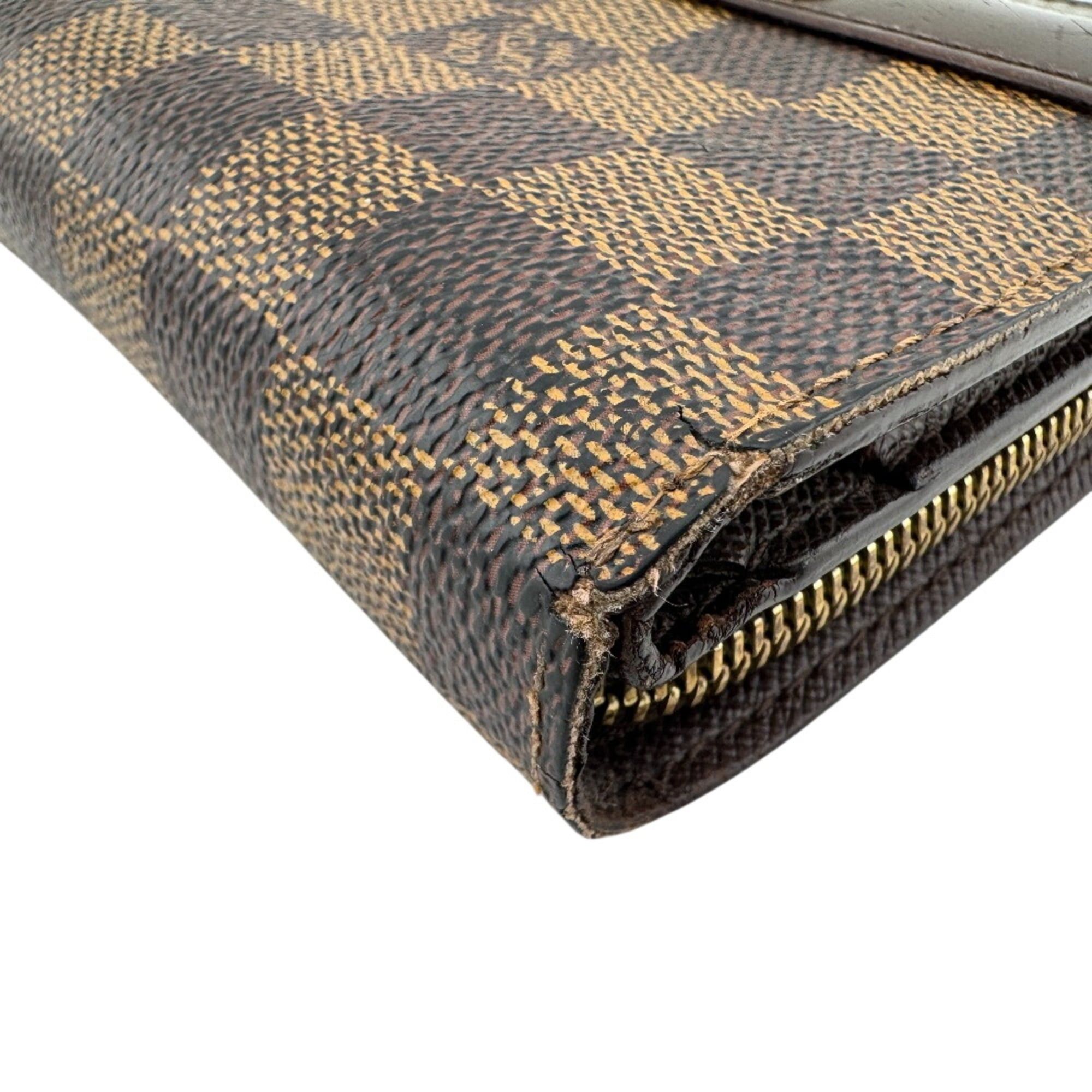 Louis Vuitton LOUIS VUITTON M61668 Compact Zip Damier Bi-fold Wallet Brown Size ONE SIZE - 4 Thumbnail
