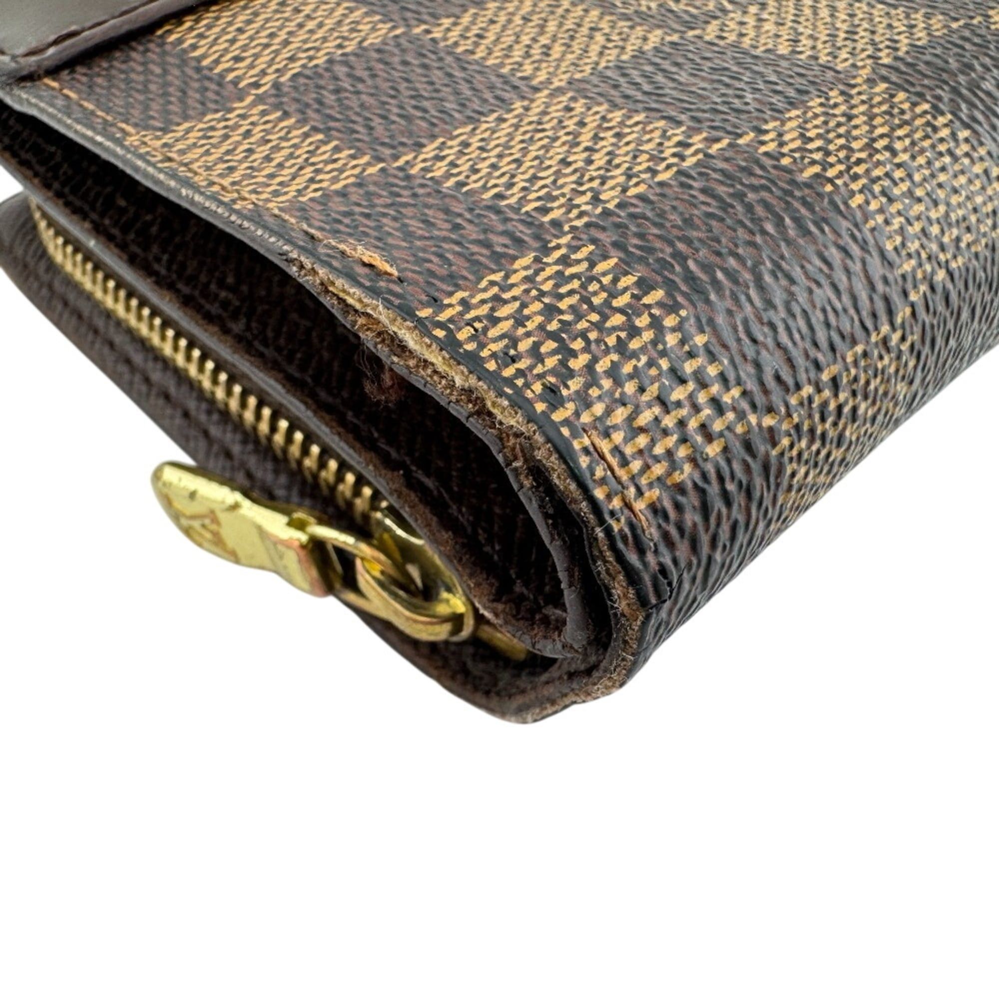 Louis Vuitton LOUIS VUITTON M61668 Compact Zip Damier Bi-fold Wallet Brown Size ONE SIZE - 3 Thumbnail
