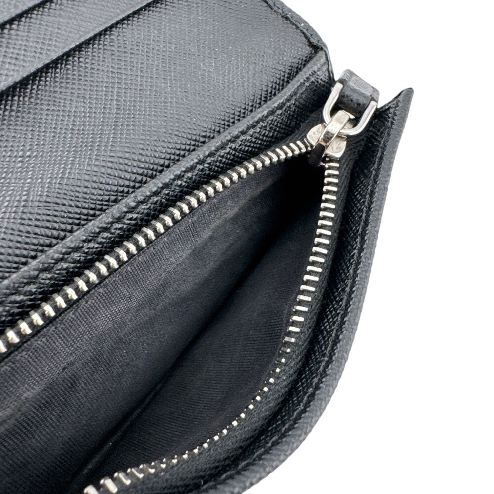 Prada PRADA Triangle Logo Plate Compact Bi-fold Wallet, Black Size ONE SIZE - 9 Thumbnail