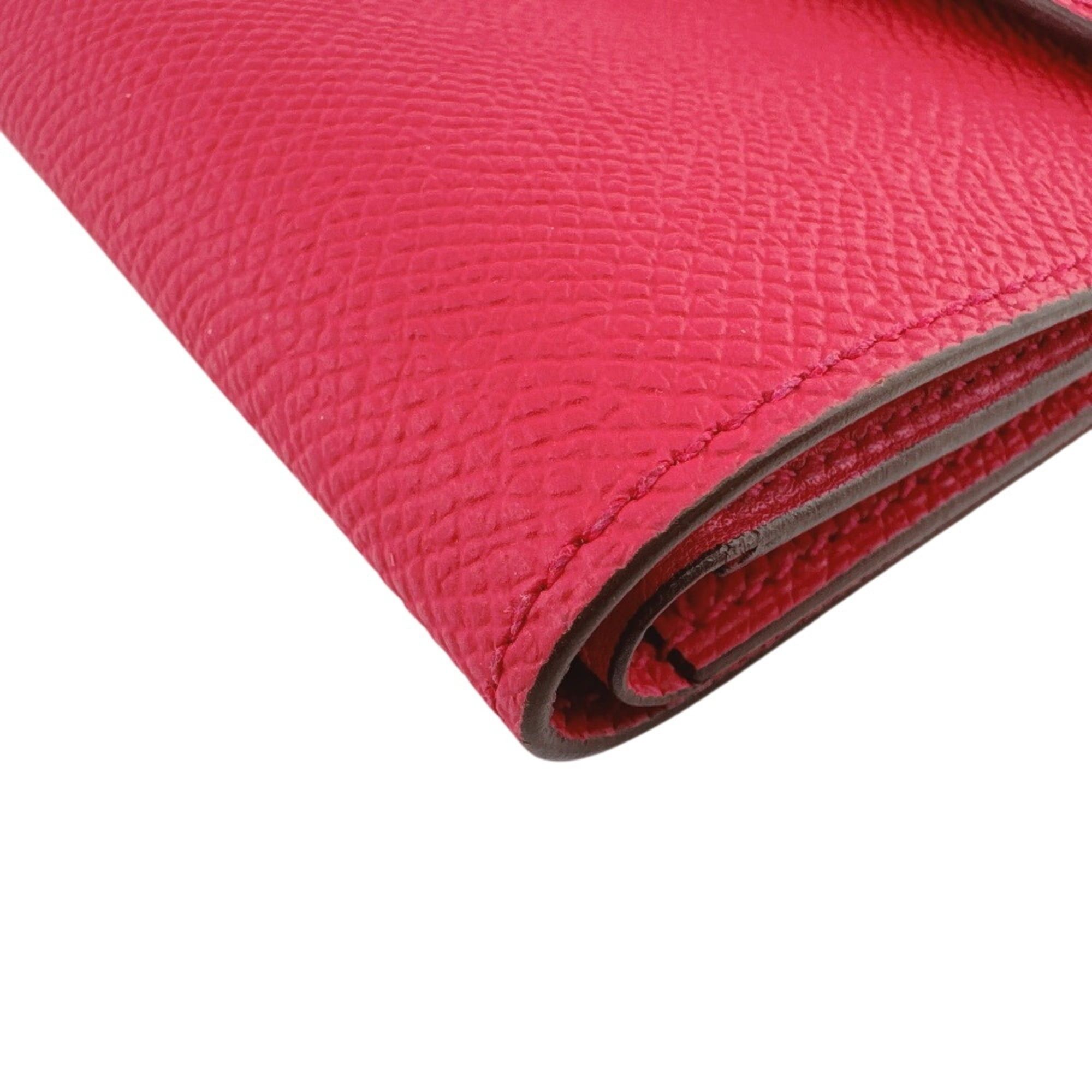 Hermes HERMES Click 12 Compact Wallet Tri-fold Pink Size ONE SIZE - 3 Thumbnail
