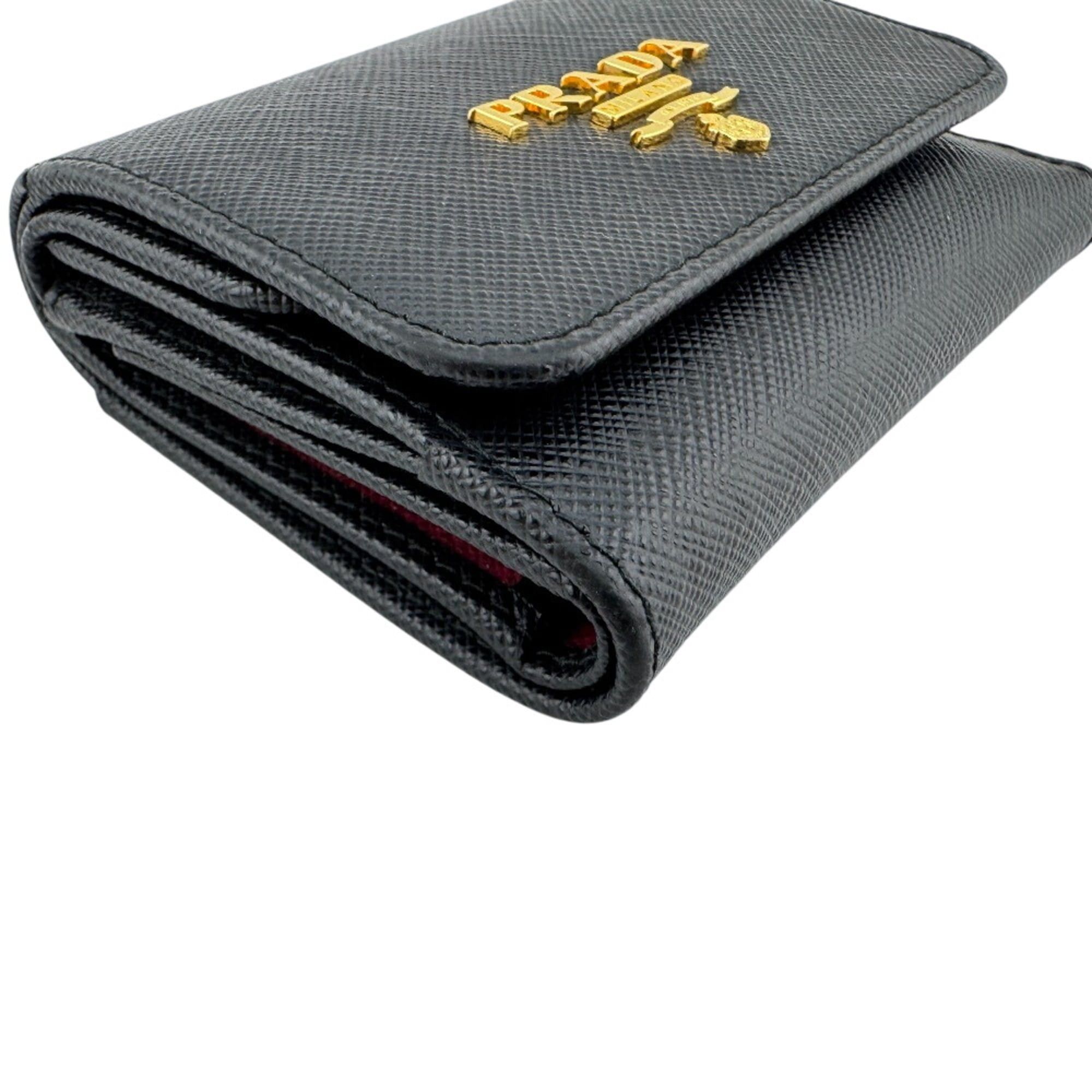 Prada PRADA 1MH043 Compact Wallet Tri-fold Black Size ONE SIZE - 3 Thumbnail