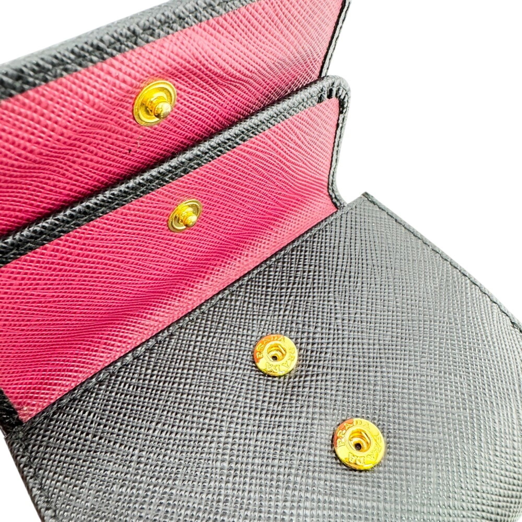 Prada PRADA 1MH043 Compact Wallet Tri-fold Black Size ONE SIZE - 12 Thumbnail