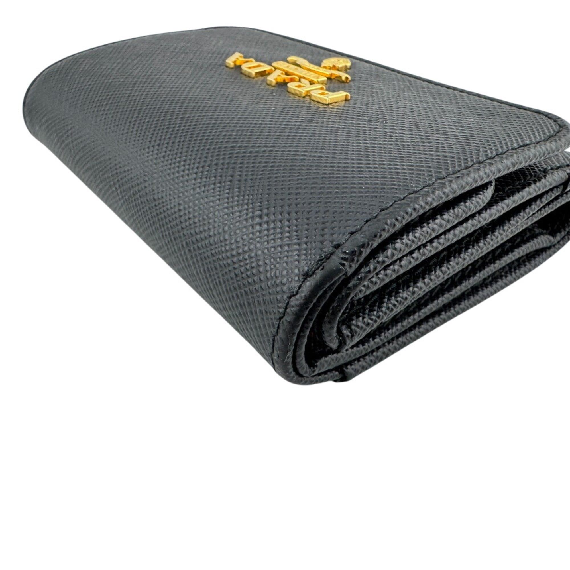 Prada PRADA 1MH043 Compact Wallet Tri-fold Black Size ONE SIZE - 6 Thumbnail