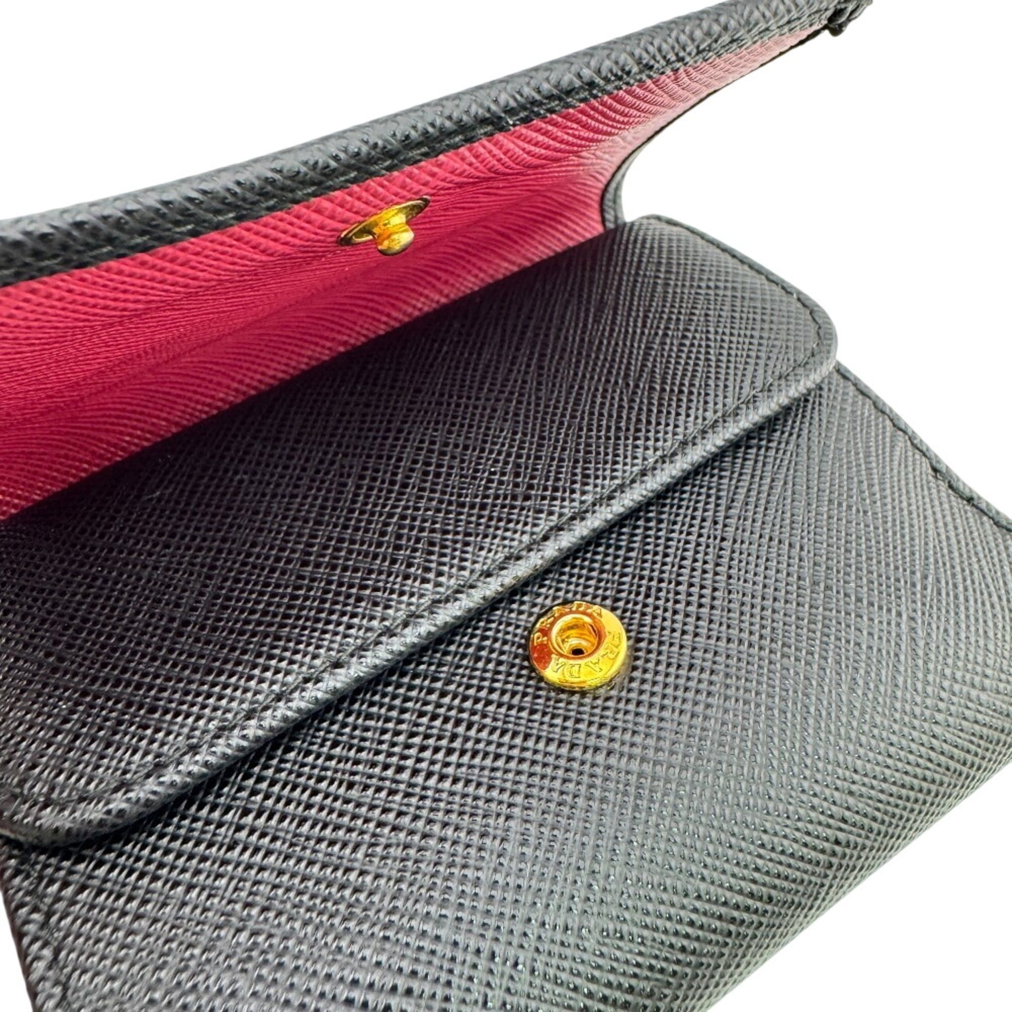 Prada PRADA 1MH043 Compact Wallet Tri-fold Black Size ONE SIZE - 8 Thumbnail