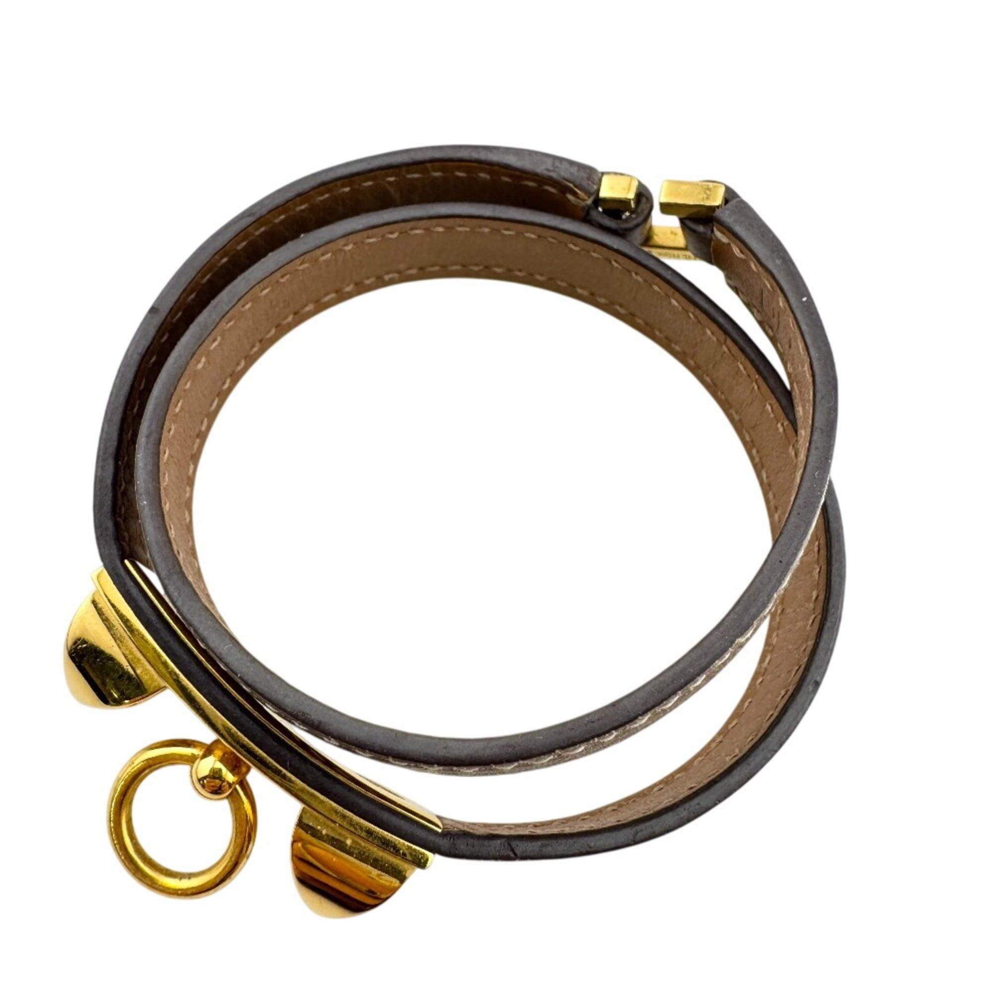 Hermes HERMES Rivale Double Tour Bangle Bracelet Brown Size ONE SIZE - 12 Thumbnail