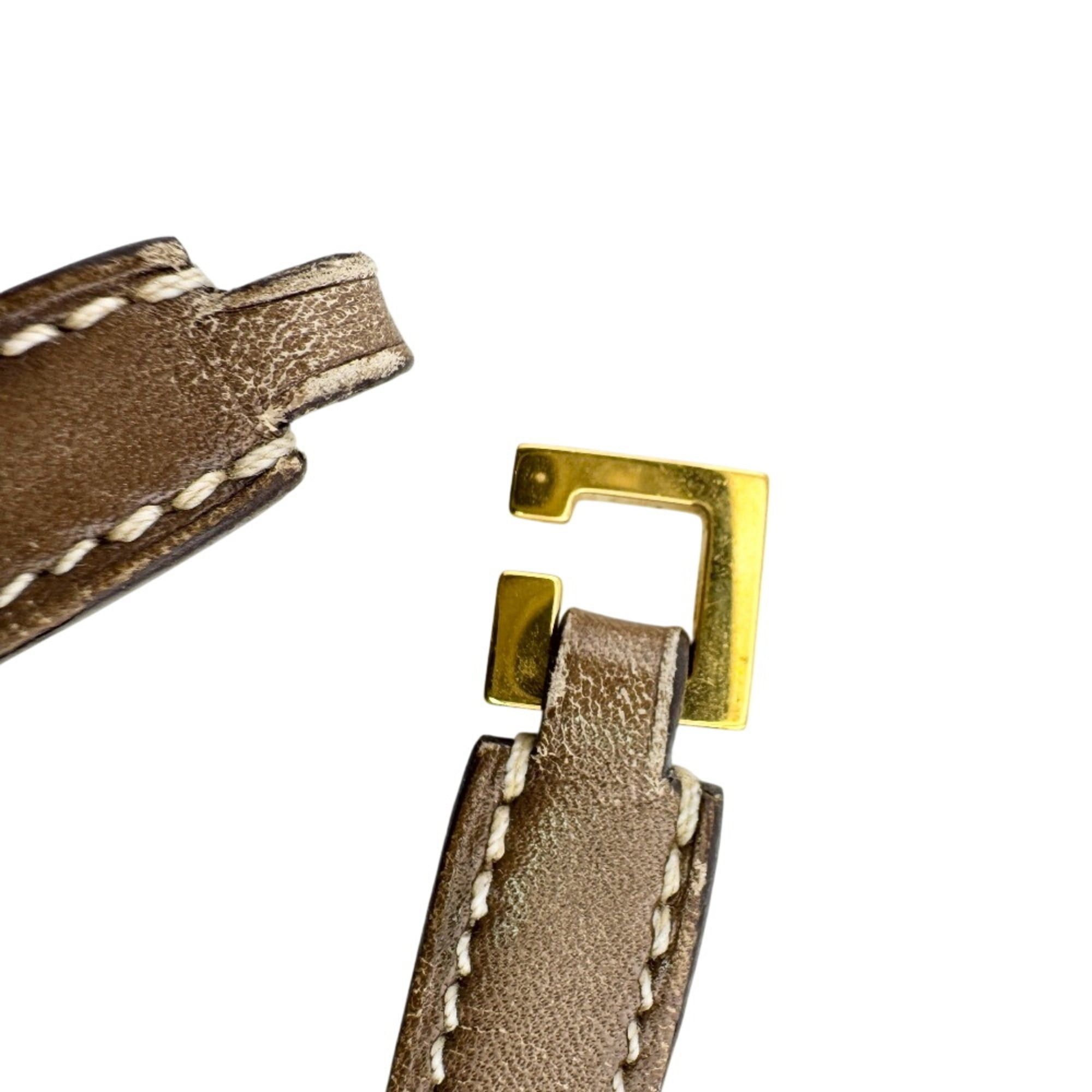 Hermes HERMES Rivale Double Tour Bangle Bracelet Brown Size ONE SIZE - 7 Thumbnail
