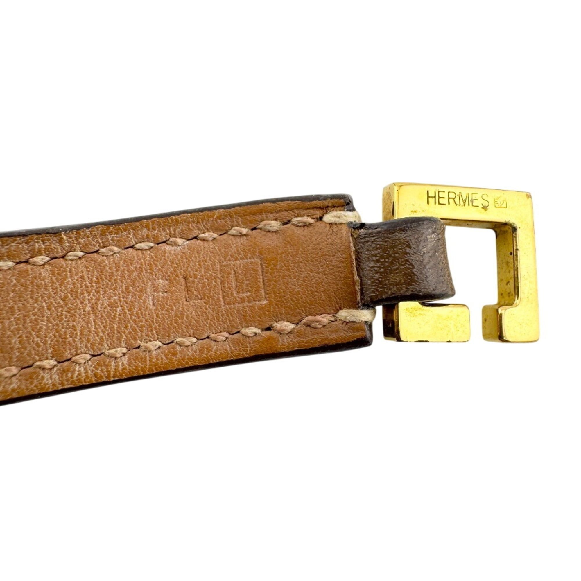Hermes HERMES Rivale Double Tour Bangle Bracelet Brown Size ONE SIZE - 10 Thumbnail