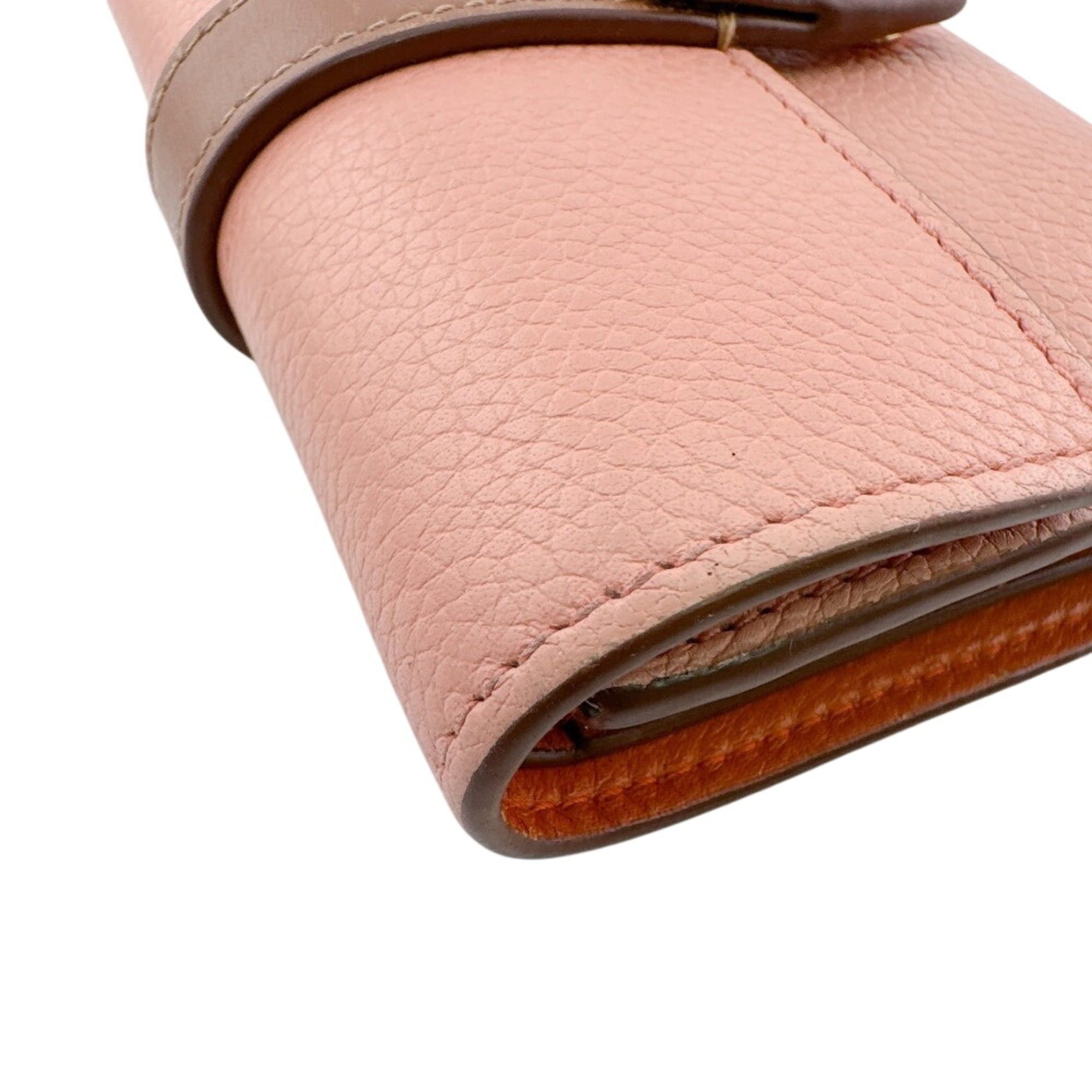 Loewe LOEWE Small Vertical Wallet Compact Anagram Tri-fold Pink Size ONE SIZE - 6 Thumbnail
