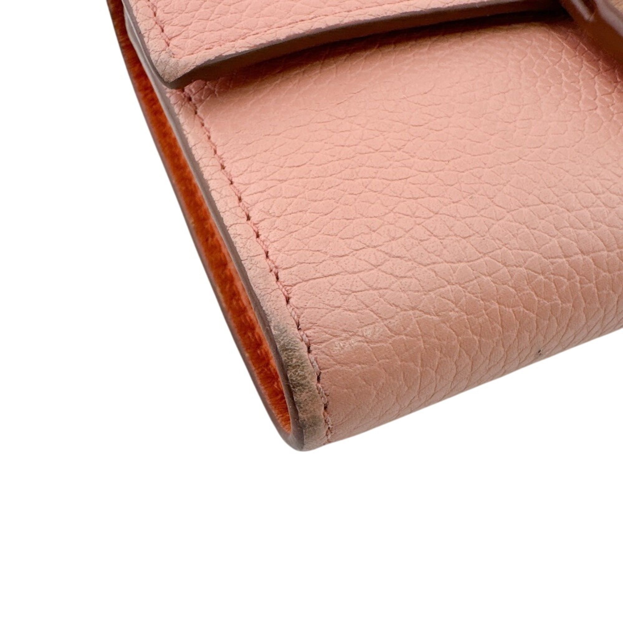 Loewe LOEWE Small Vertical Wallet Compact Anagram Tri-fold Pink Size ONE SIZE - 3 Thumbnail