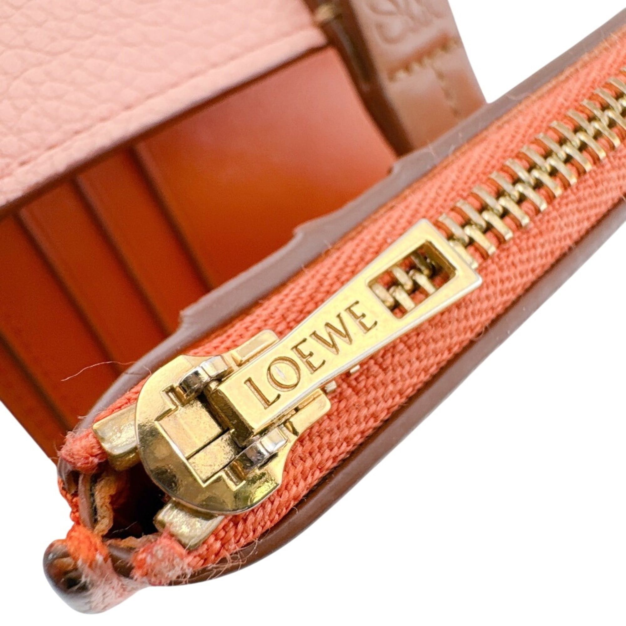 Loewe LOEWE Small Vertical Wallet Compact Anagram Tri-fold Pink Size ONE SIZE - 15 Thumbnail