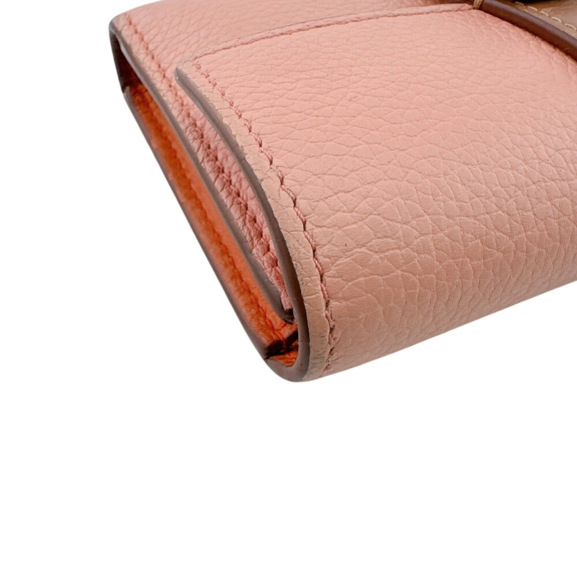 Loewe LOEWE Small Vertical Wallet Compact Anagram Tri-fold Pink Size ONE SIZE - 5 Thumbnail
