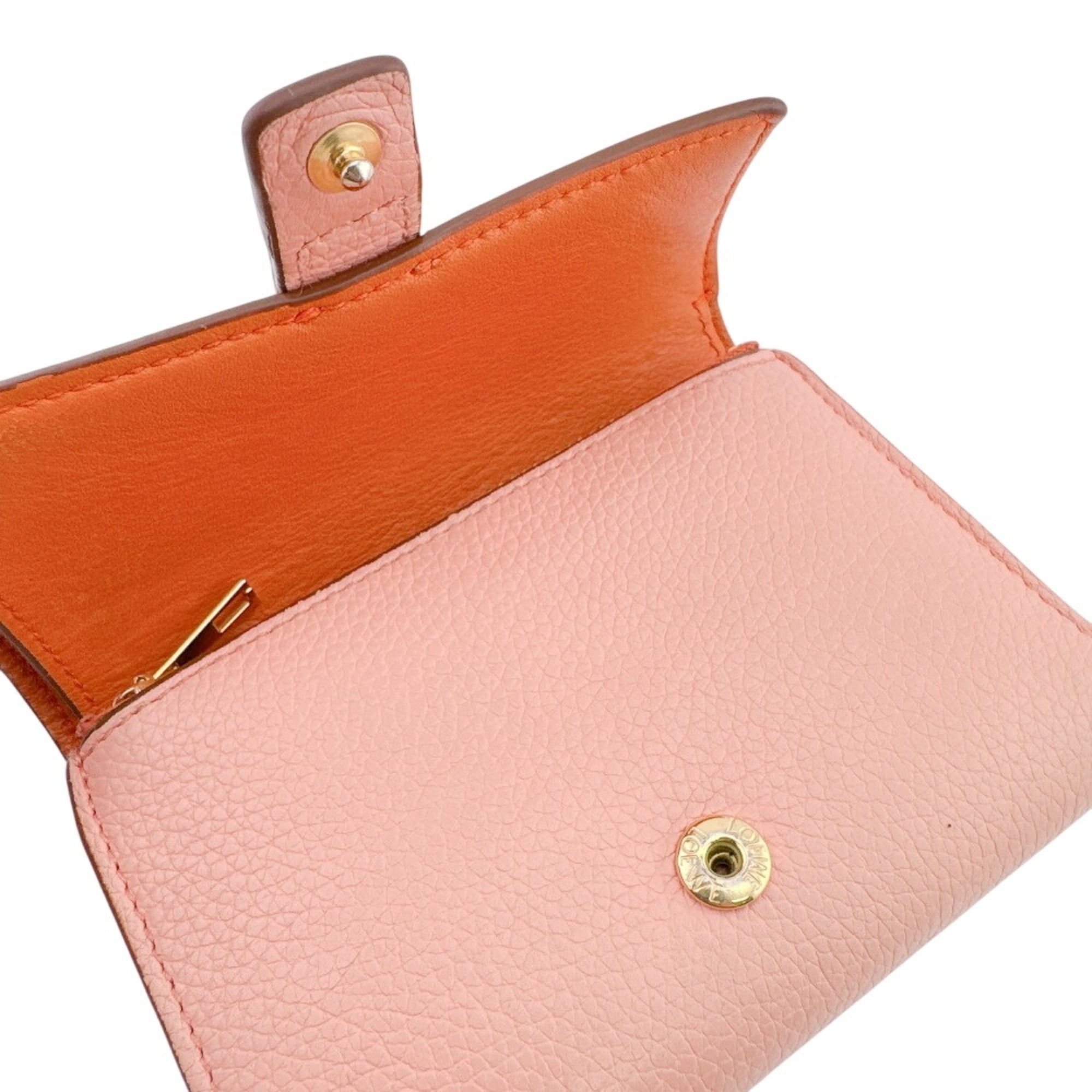 Loewe LOEWE Small Vertical Wallet Compact Anagram Tri-fold Pink Size ONE SIZE - 8 Thumbnail