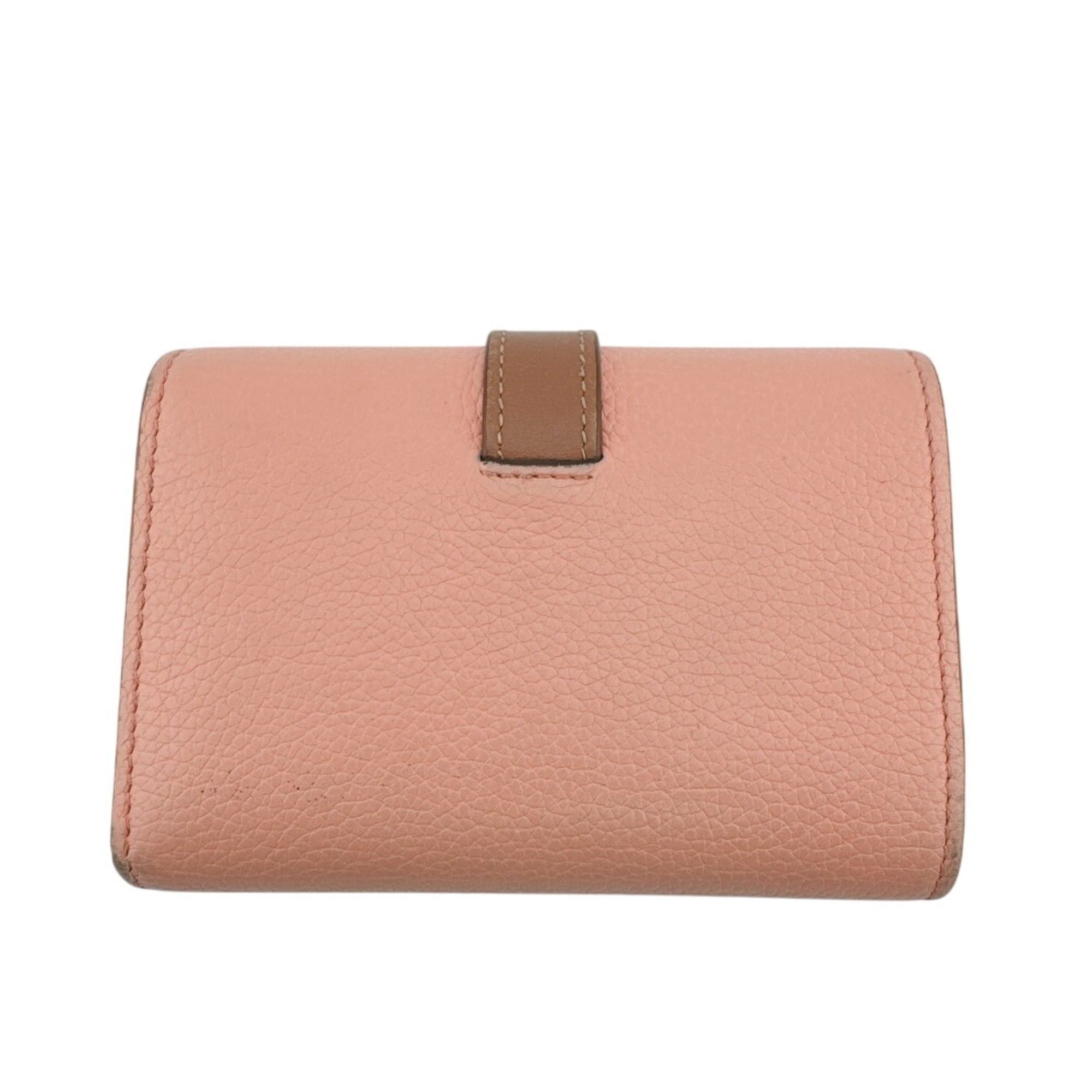 Loewe LOEWE Small Vertical Wallet Compact Anagram Tri-fold Pink Size ONE SIZE - 2 Thumbnail