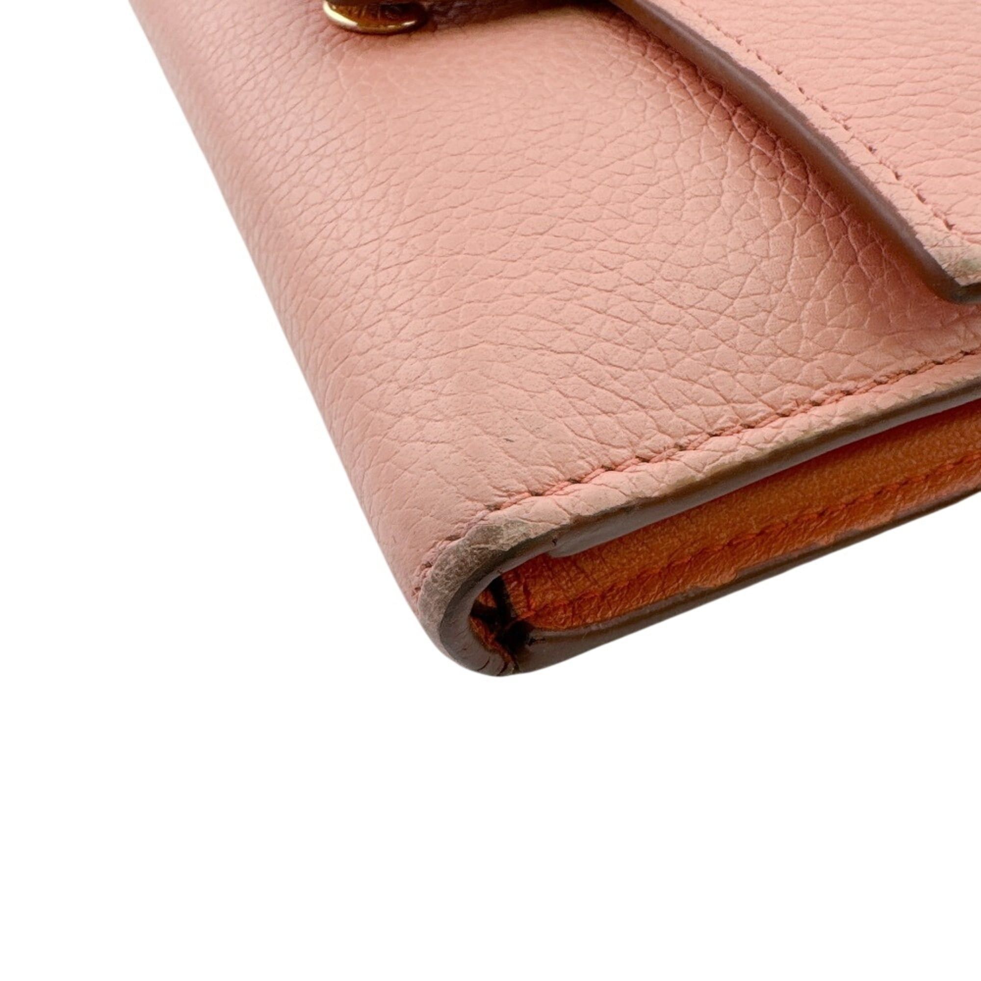 Loewe LOEWE Small Vertical Wallet Compact Anagram Tri-fold Pink Size ONE SIZE - 4 Thumbnail