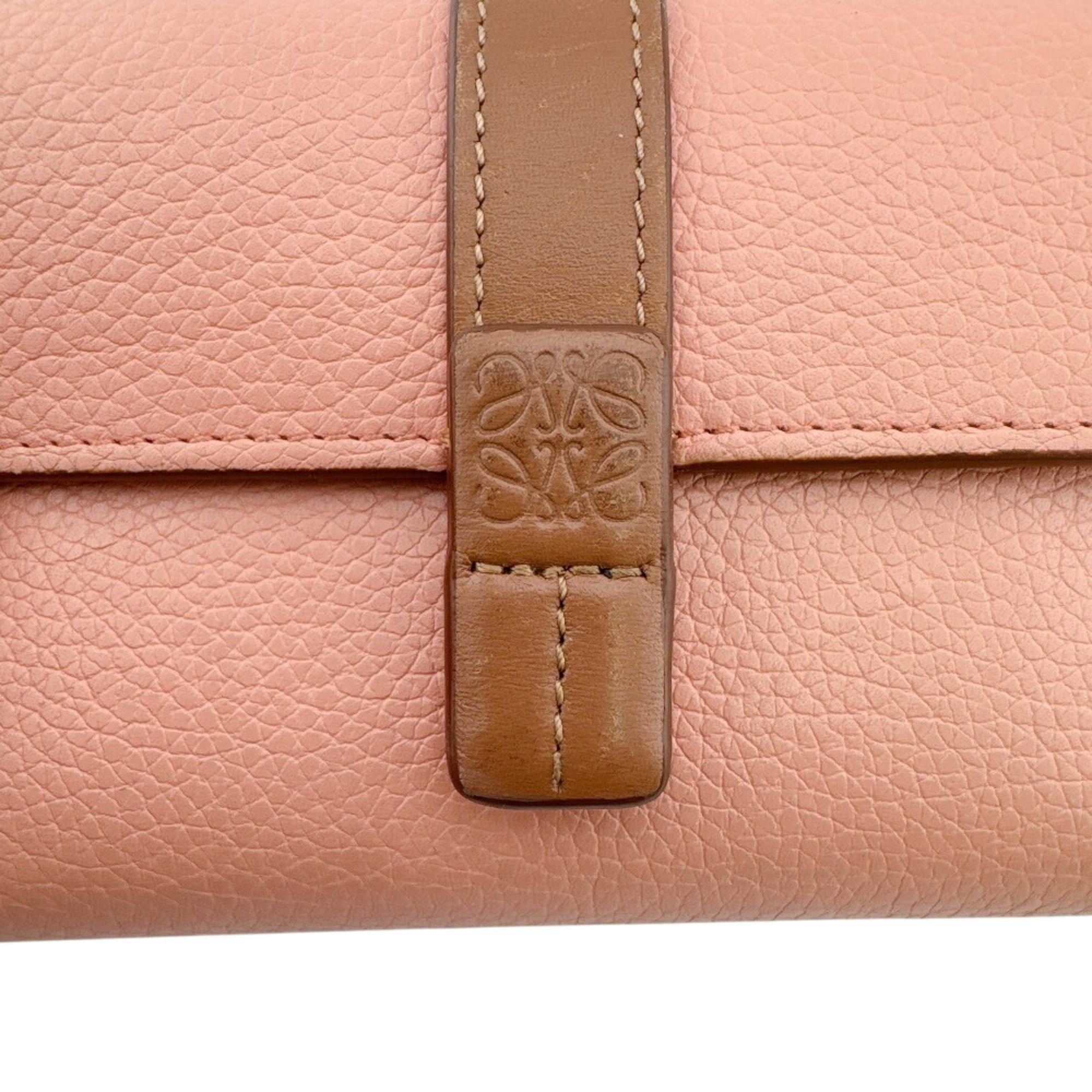 Loewe LOEWE Small Vertical Wallet Compact Anagram Tri-fold Pink Size ONE SIZE - 7 Thumbnail