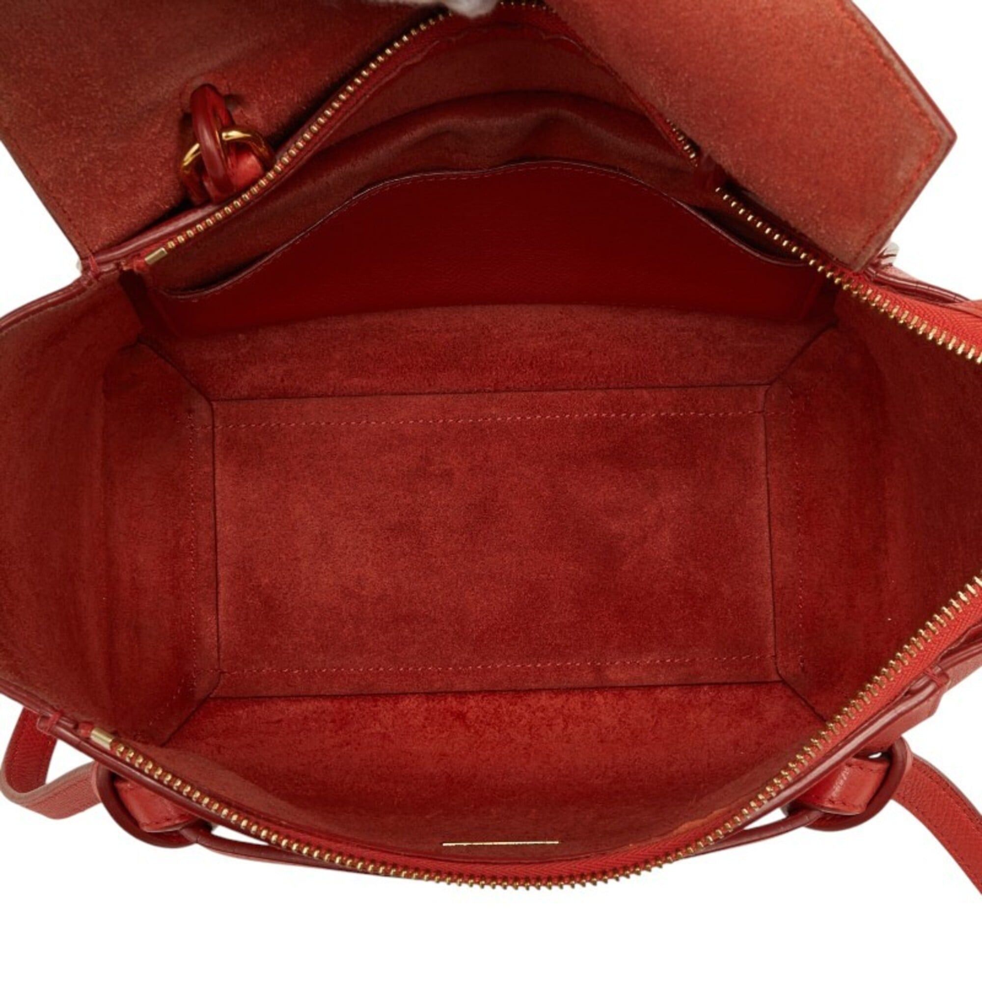 Celine Celine Belt Bag Micro Handbag Shoulder 2WAY Orange Leather Women's CELINE Size ONE SIZE - 9 Thumbnail