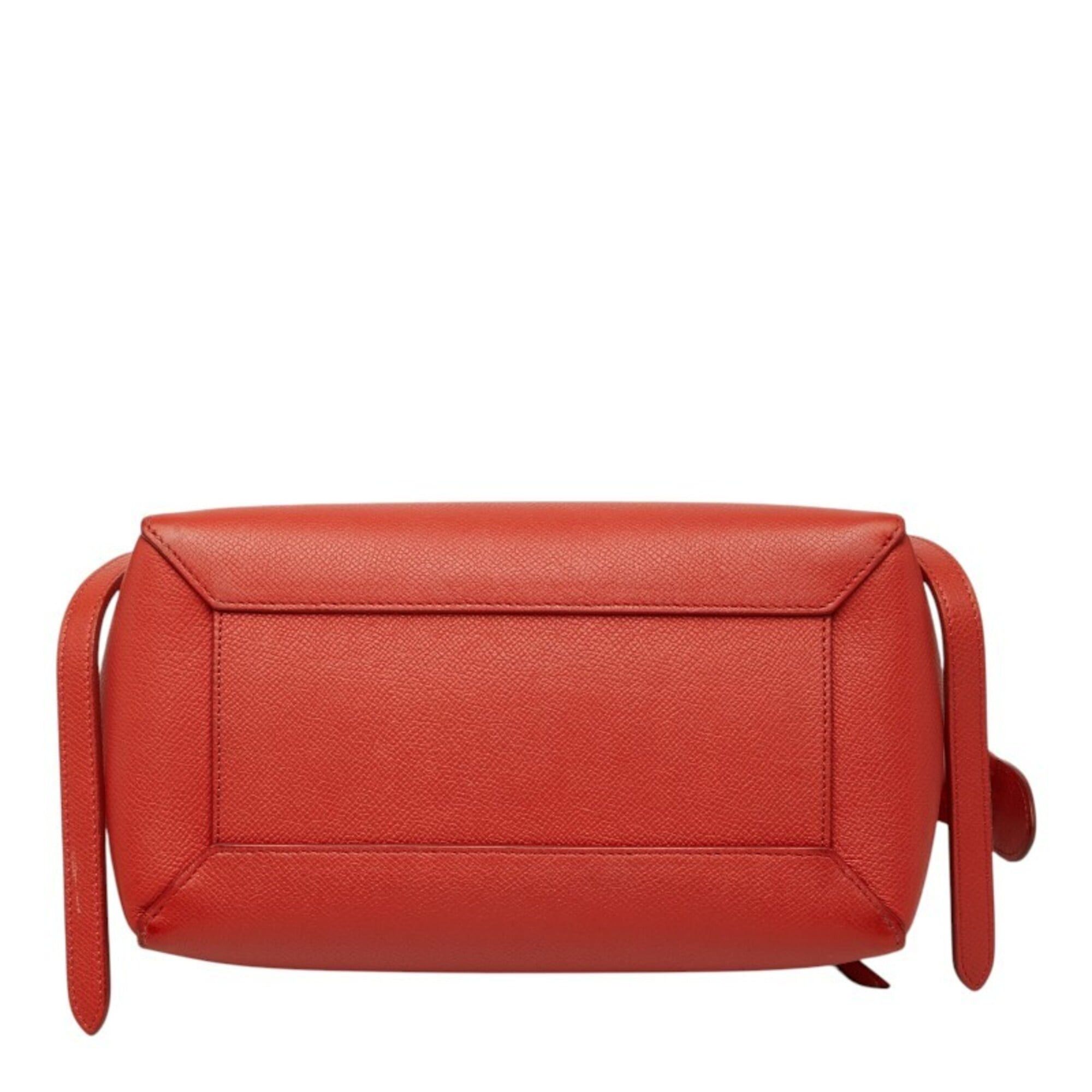 Celine Celine Belt Bag Micro Handbag Shoulder 2WAY Orange Leather Women's CELINE Size ONE SIZE - 3 Thumbnail