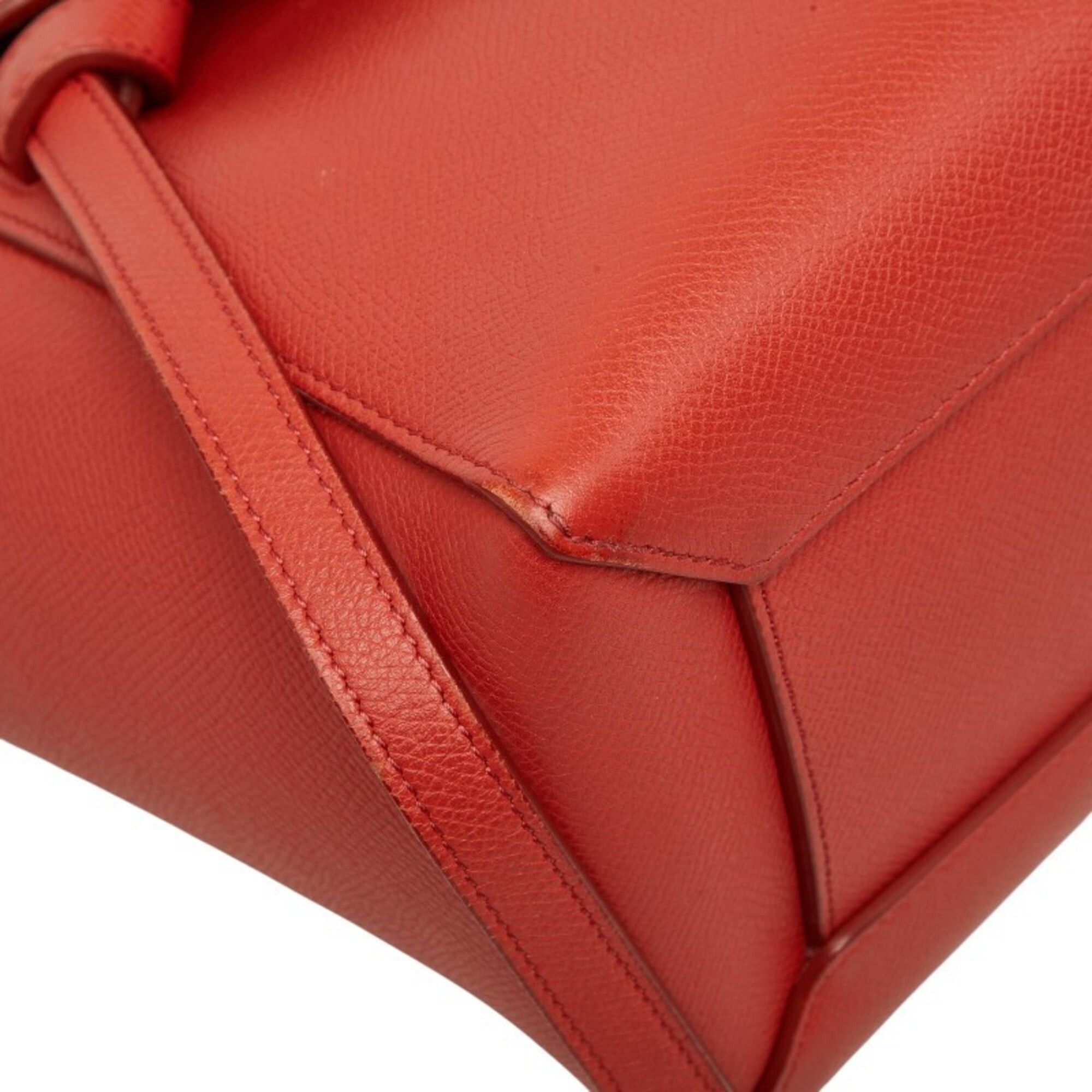 Celine Celine Belt Bag Micro Handbag Shoulder 2WAY Orange Leather Women's CELINE Size ONE SIZE - 5 Thumbnail