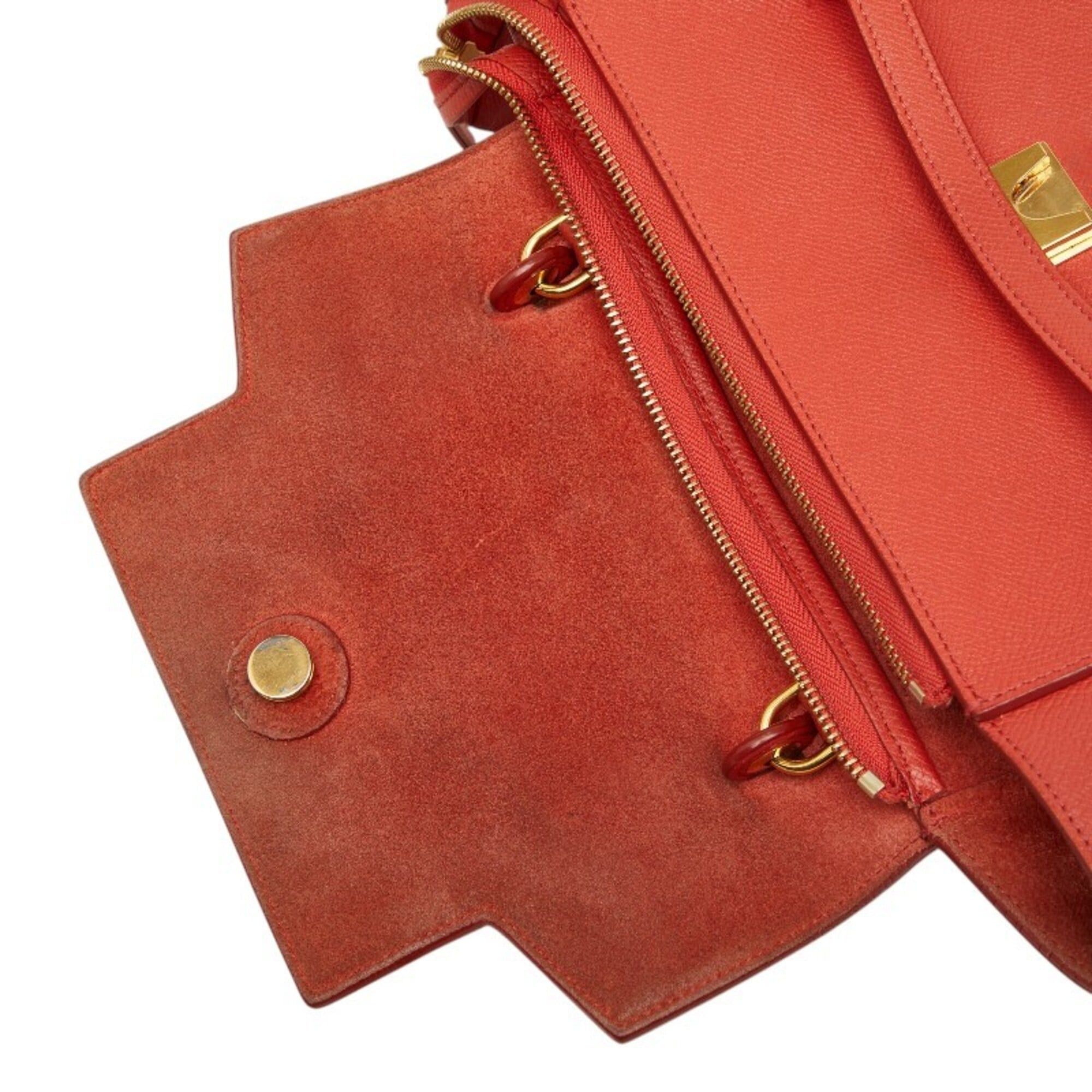 Celine Celine Belt Bag Micro Handbag Shoulder 2WAY Orange Leather Women's CELINE Size ONE SIZE - 8 Thumbnail