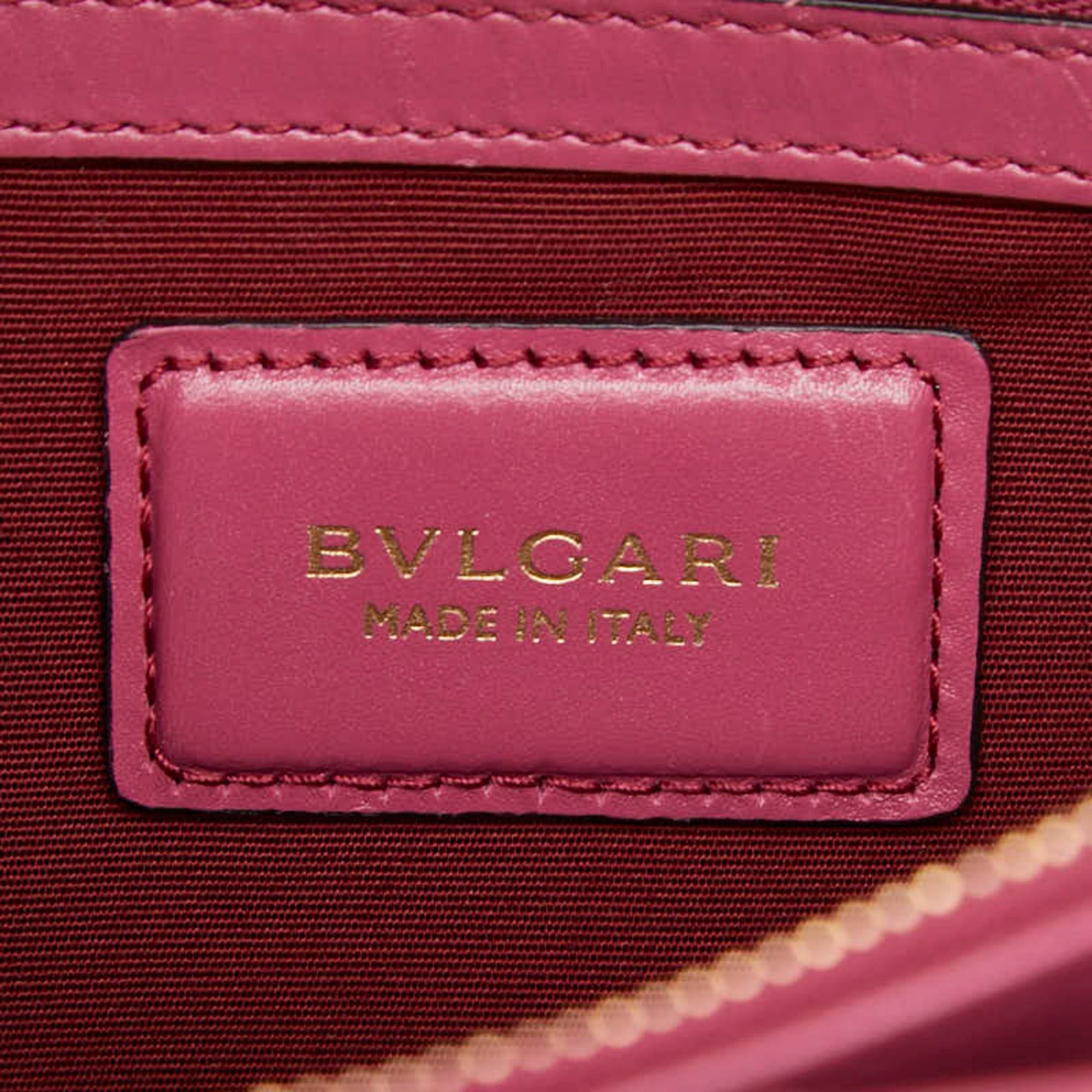 Bvlgari BVLGARI Serpenti Forever Chain Shoulder Bag 280148 Berry Tourmaline Pink Leather Onyx Women's Size ONE SIZE - 11 Thumbnail