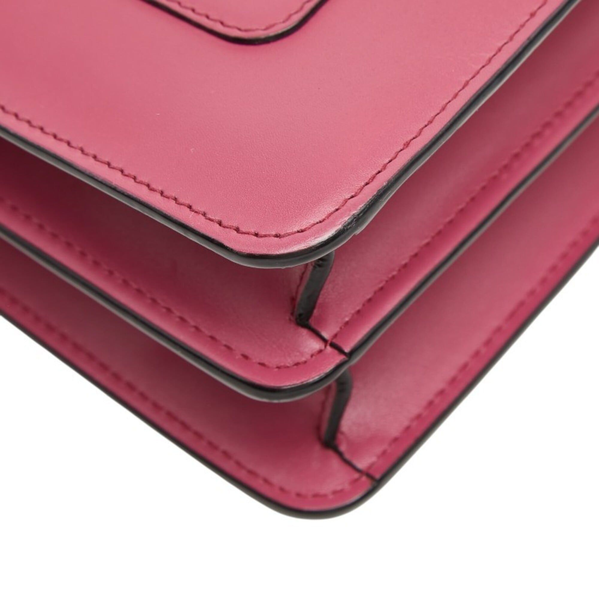 Bvlgari BVLGARI Serpenti Forever Chain Shoulder Bag 280148 Berry Tourmaline Pink Leather Onyx Women's Size ONE SIZE - 7 Thumbnail