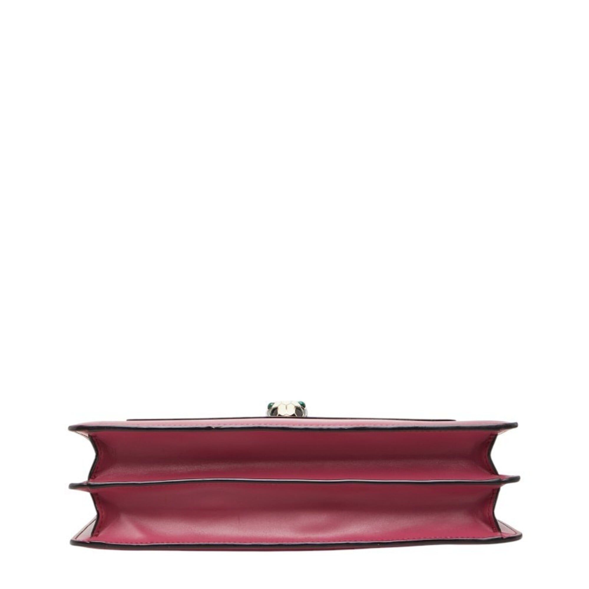 Bvlgari BVLGARI Serpenti Forever Chain Shoulder Bag 280148 Berry Tourmaline Pink Leather Onyx Women's Size ONE SIZE - 3 Thumbnail