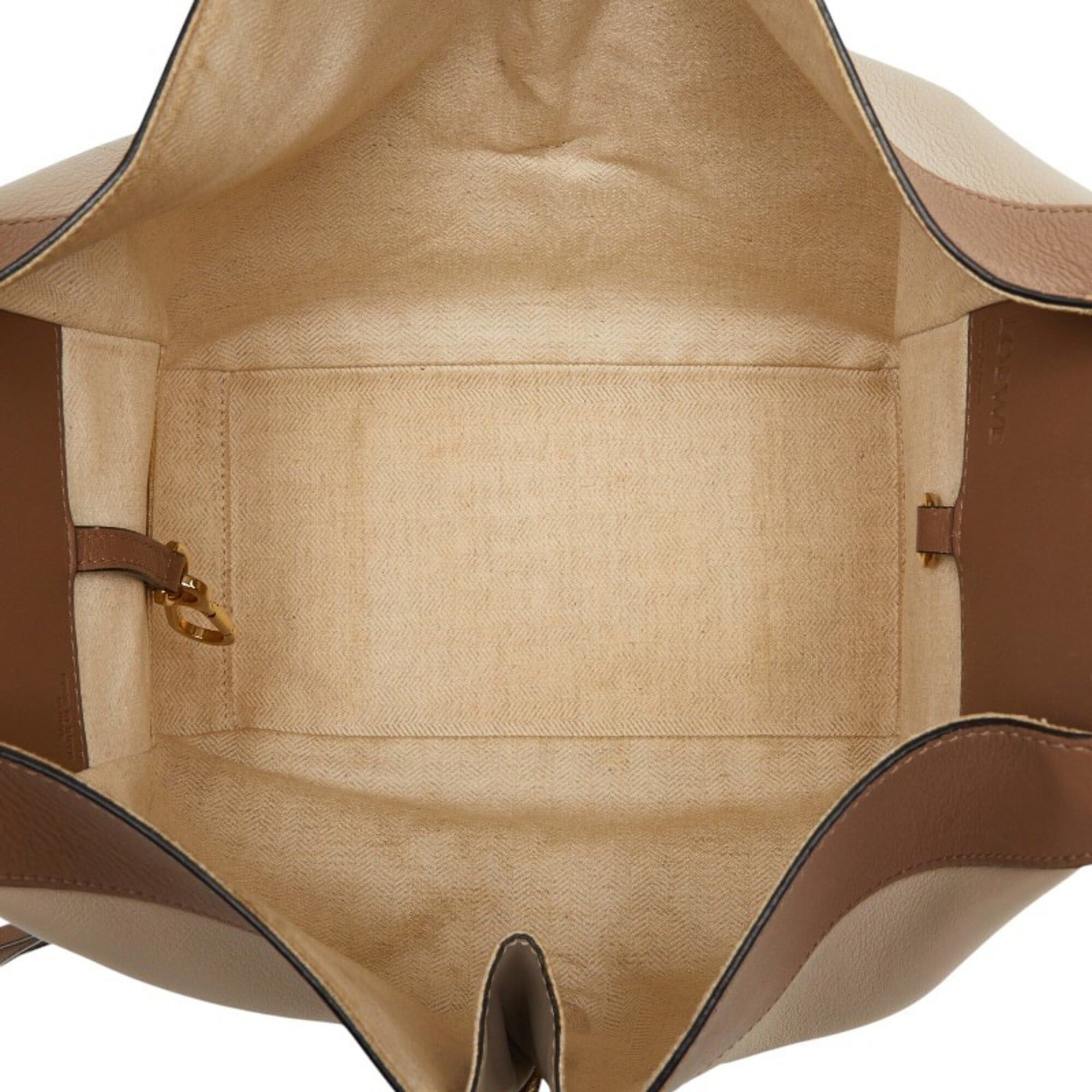 Loewe Loewe Anagram Hammock Small Handbag Shoulder Bag Drawstring 2-Way Beige Brown Leather Women's LOEWE Size ONE SIZE - 9 Thumbnail