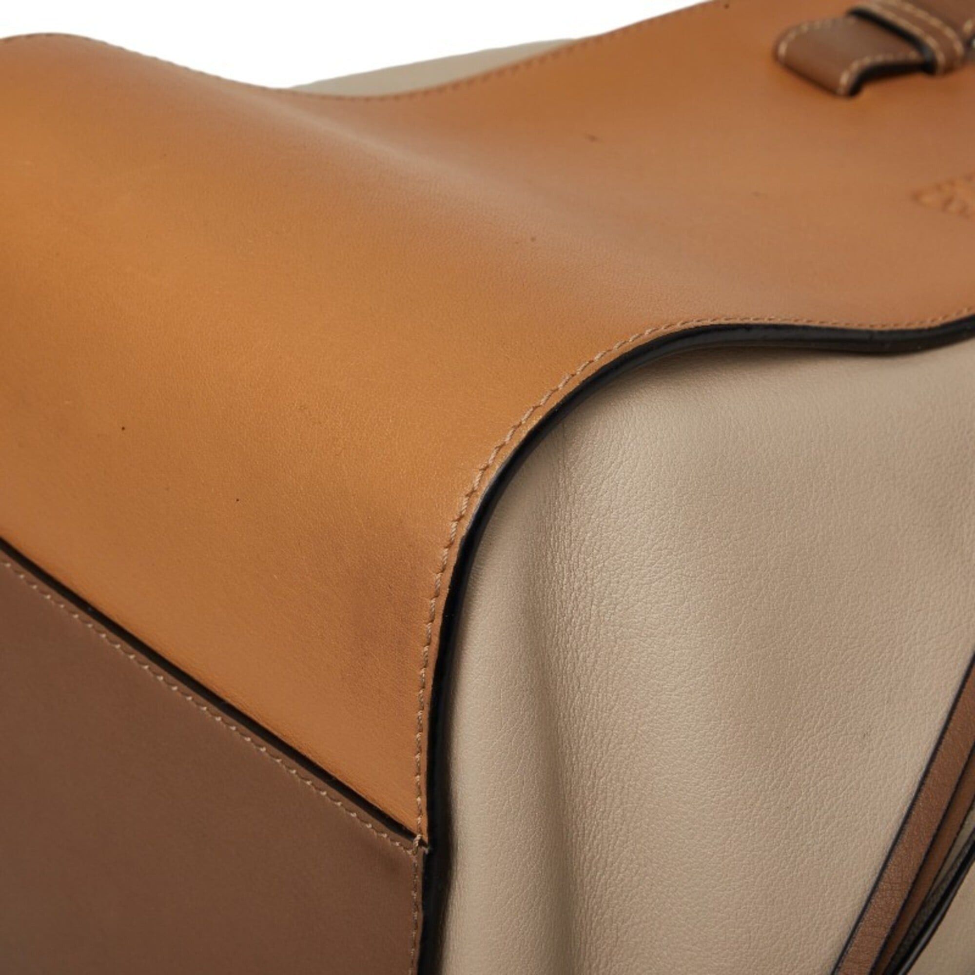 Loewe Loewe Anagram Hammock Small Handbag Shoulder Bag Drawstring 2-Way Beige Brown Leather Women's LOEWE Size ONE SIZE - 4 Thumbnail