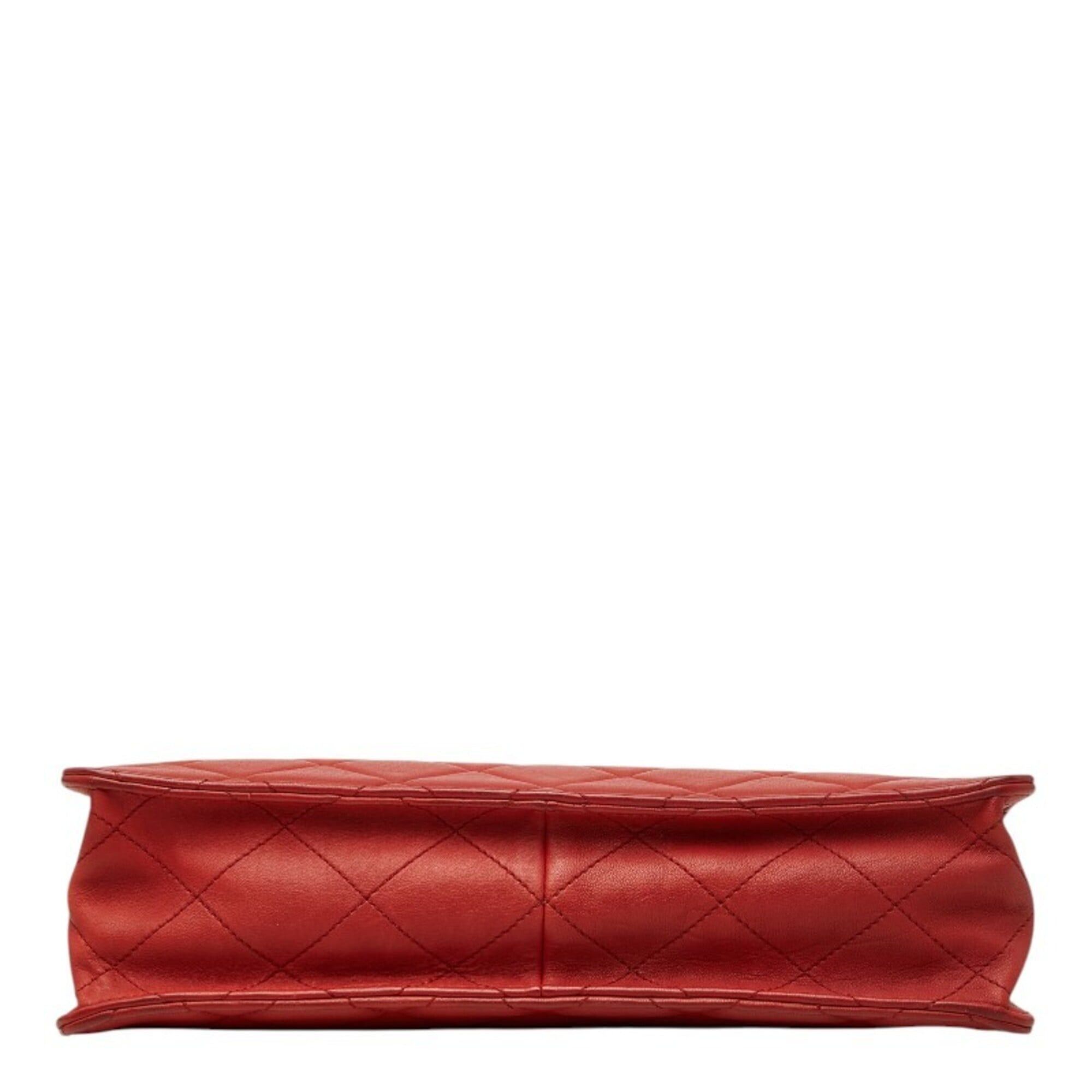 Chanel Chanel 2.55 Coco Mark Matelassé Chain Shoulder Bag Handbag 2WAY Red Leather Women's CHANEL Size ONE SIZE - 3 Thumbnail
