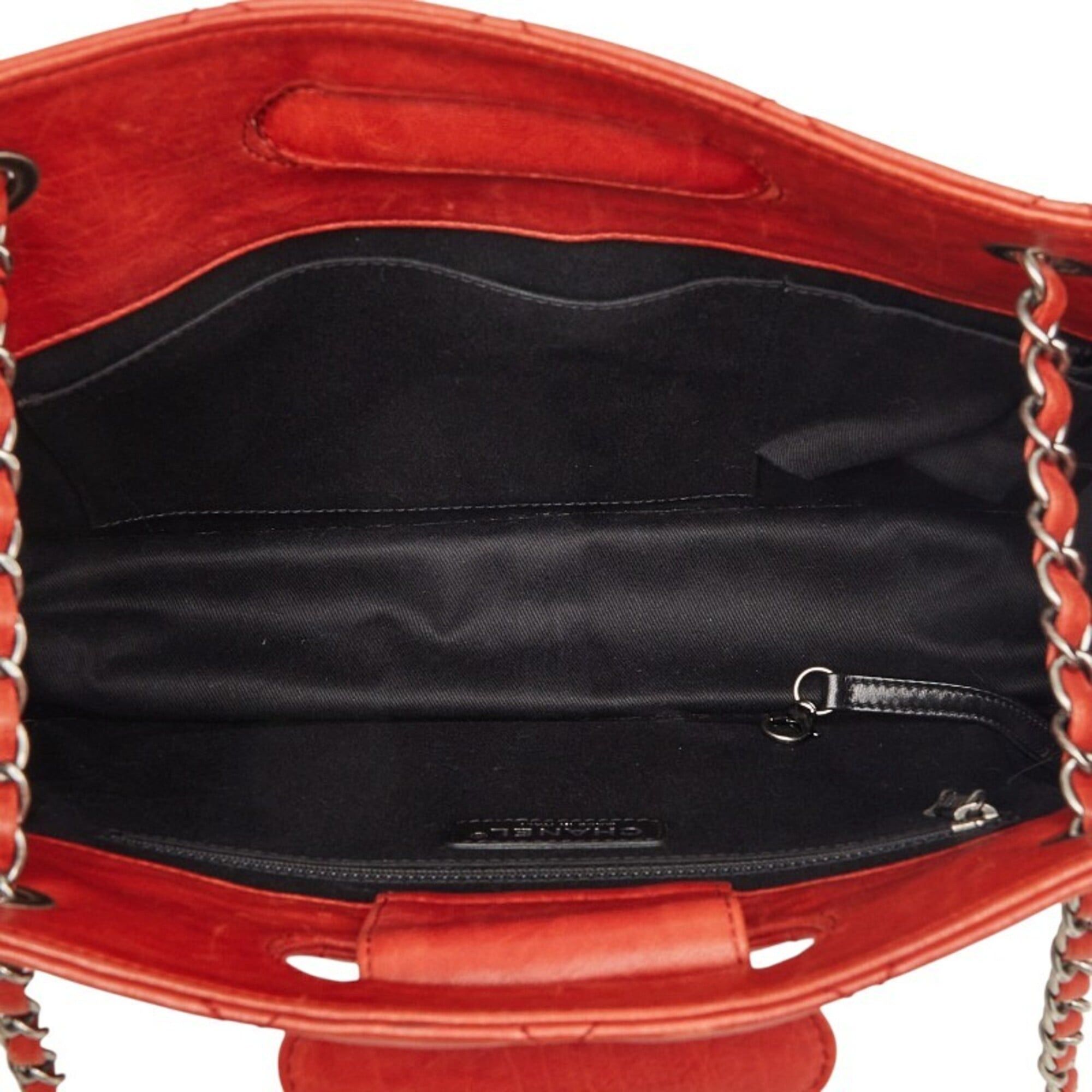 Chanel Chanel 2.55 Coco Mark Matelassé Chain Shoulder Bag Handbag 2WAY Red Leather Women's CHANEL Size ONE SIZE - 8 Thumbnail