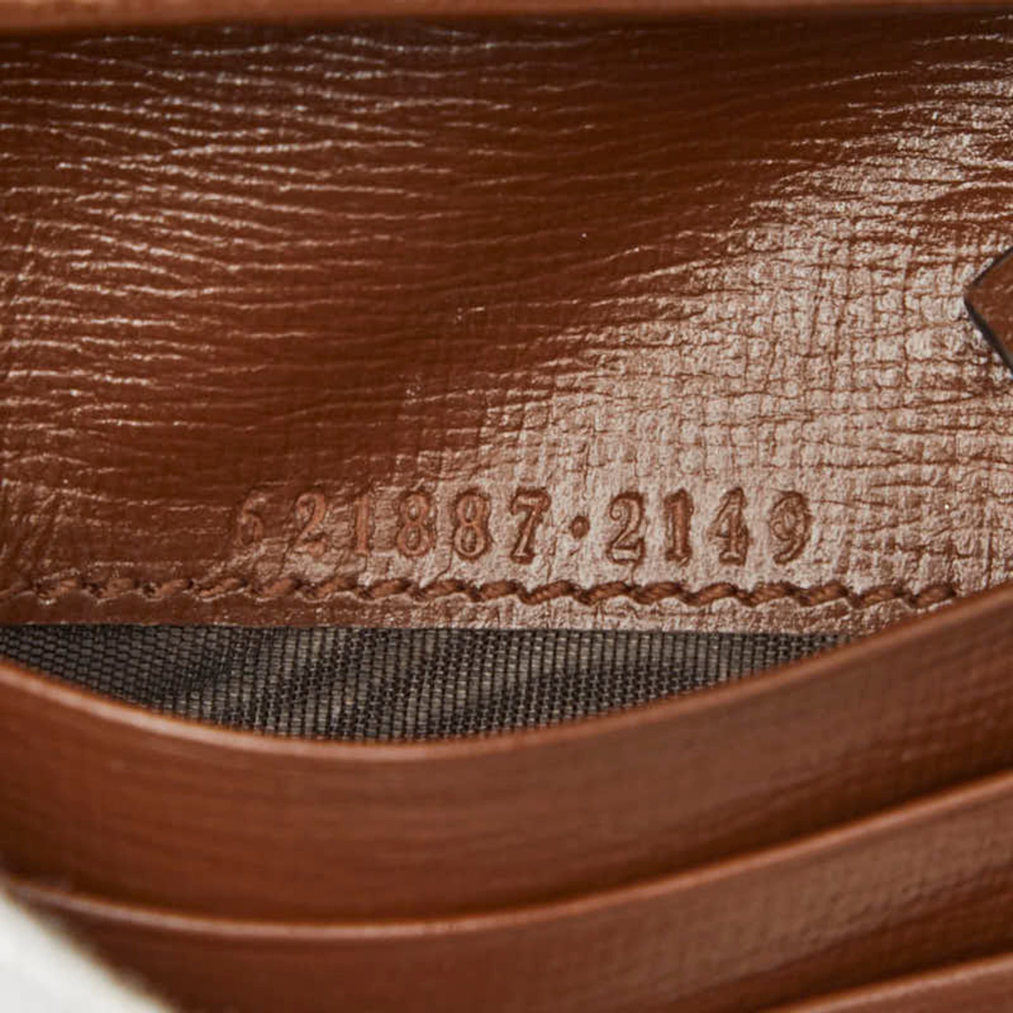 Gucci Gucci GG Supreme Horsebit 1955 Bi-fold Wallet Compact 621887 Beige Brown Leather Women's GUCCI Size ONE SIZE - 9 Thumbnail