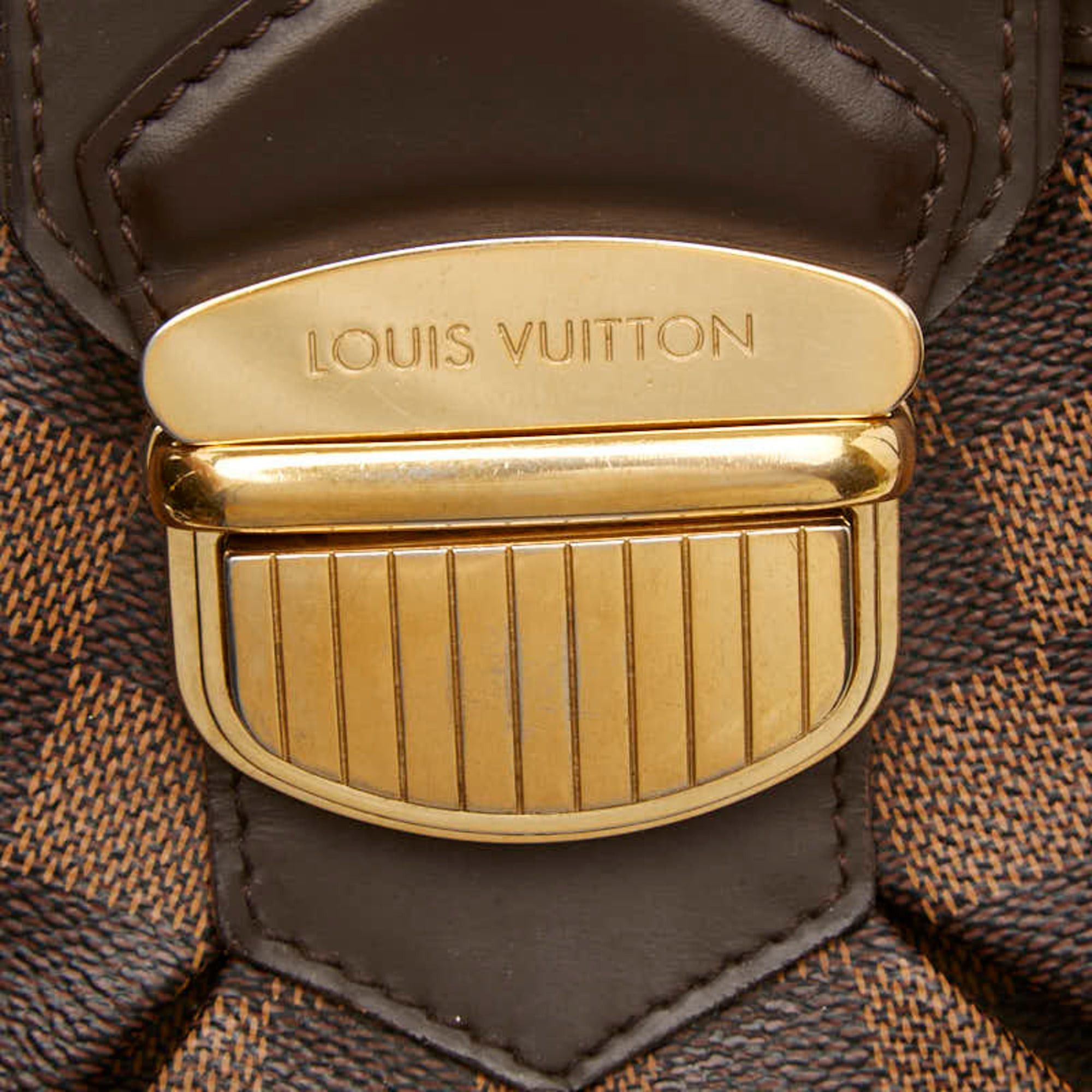 Louis Vuitton Louis Vuitton Damier Sistina GM Handbag Tote Bag N41540 Brown Leather Women's LOUIS VUITTON Size ONE SIZE - 8 Thumbnail