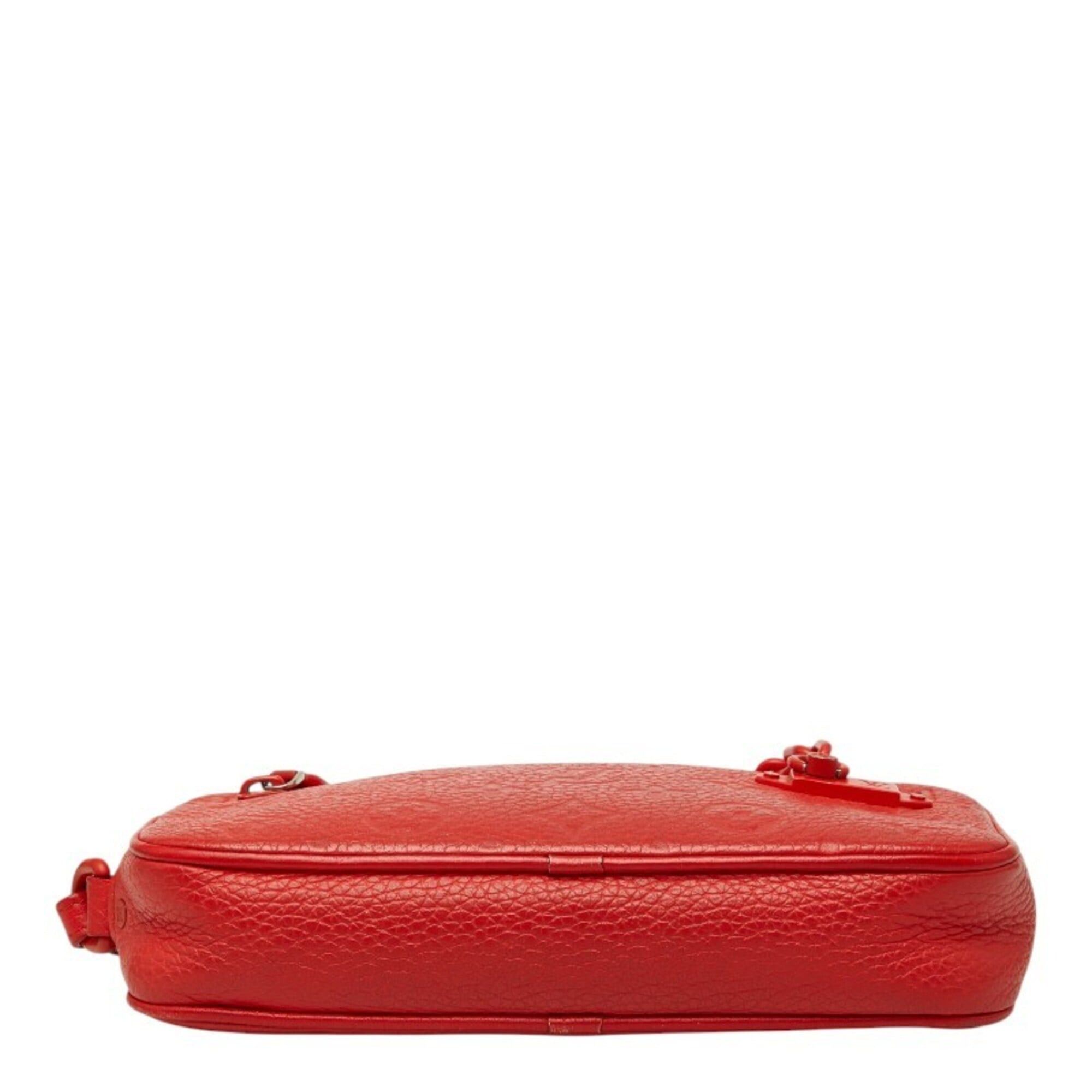 Louis Vuitton Louis Vuitton Taurillon Monogram Pochette Volga Clutch Bag, Second M53555, Red Leather, Women's LOUIS VUITTON Size ONE SIZE - 3 Thumbnail
