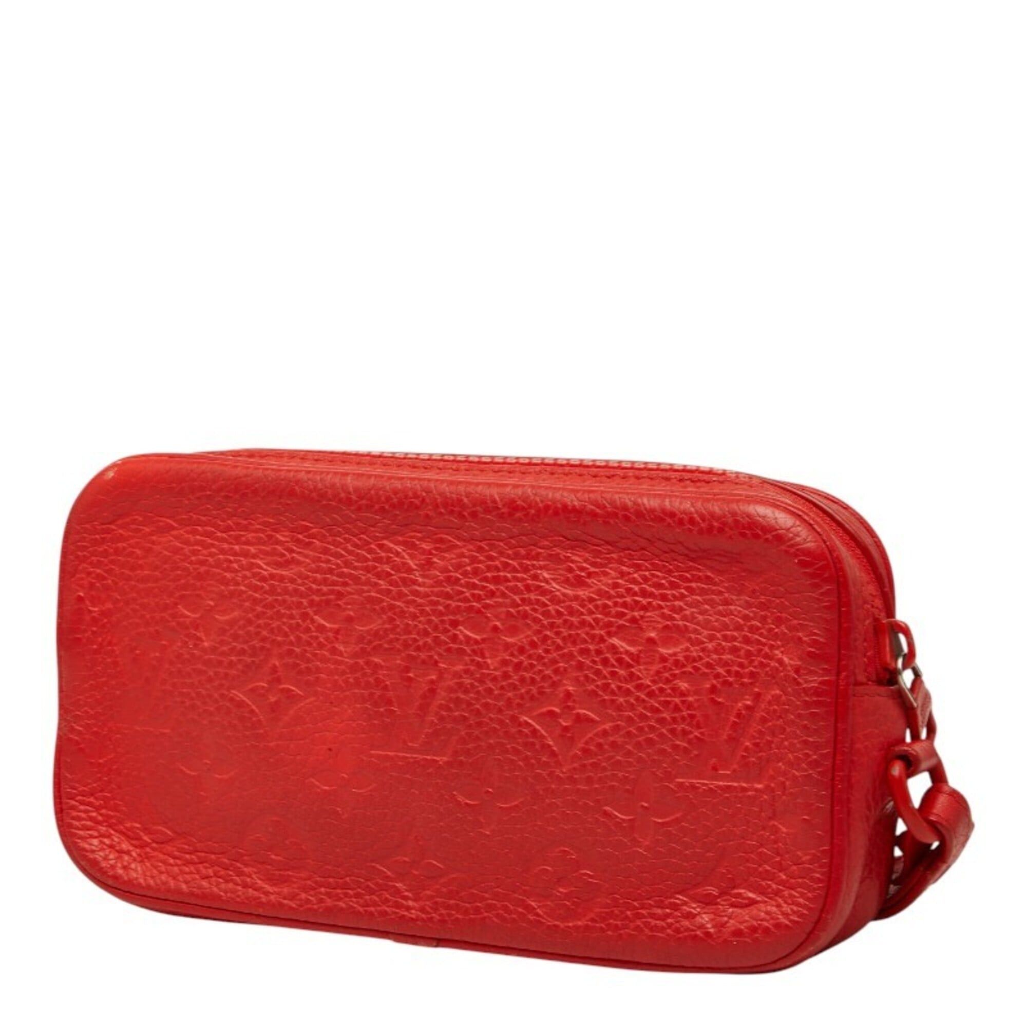 Louis Vuitton Louis Vuitton Taurillon Monogram Pochette Volga Clutch Bag, Second M53555, Red Leather, Women's LOUIS VUITTON Size ONE SIZE - 2 Thumbnail