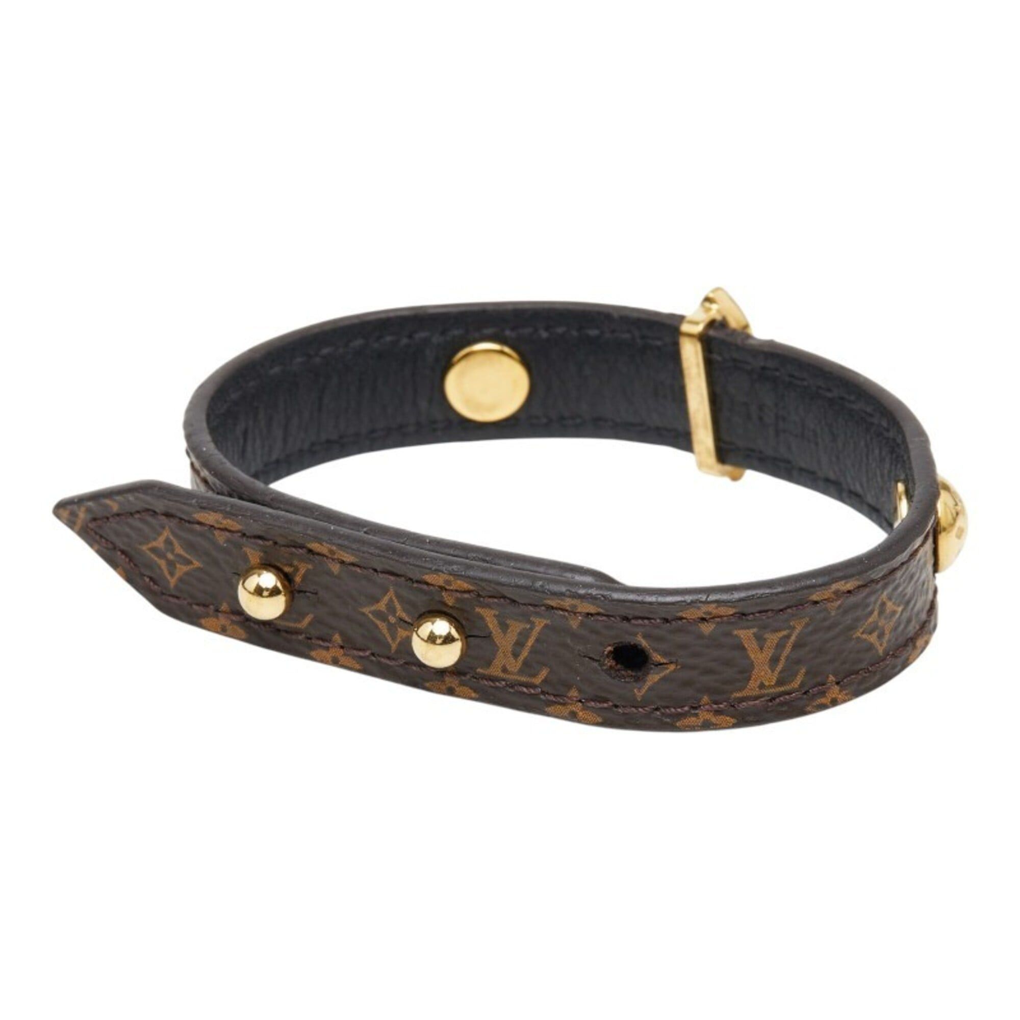 Louis Vuitton Louis Vuitton Monogram Bracelet Blooming #17 M6534 Brown Leather Women's LOUIS VUITTON Size ONE SIZE - 2 Thumbnail