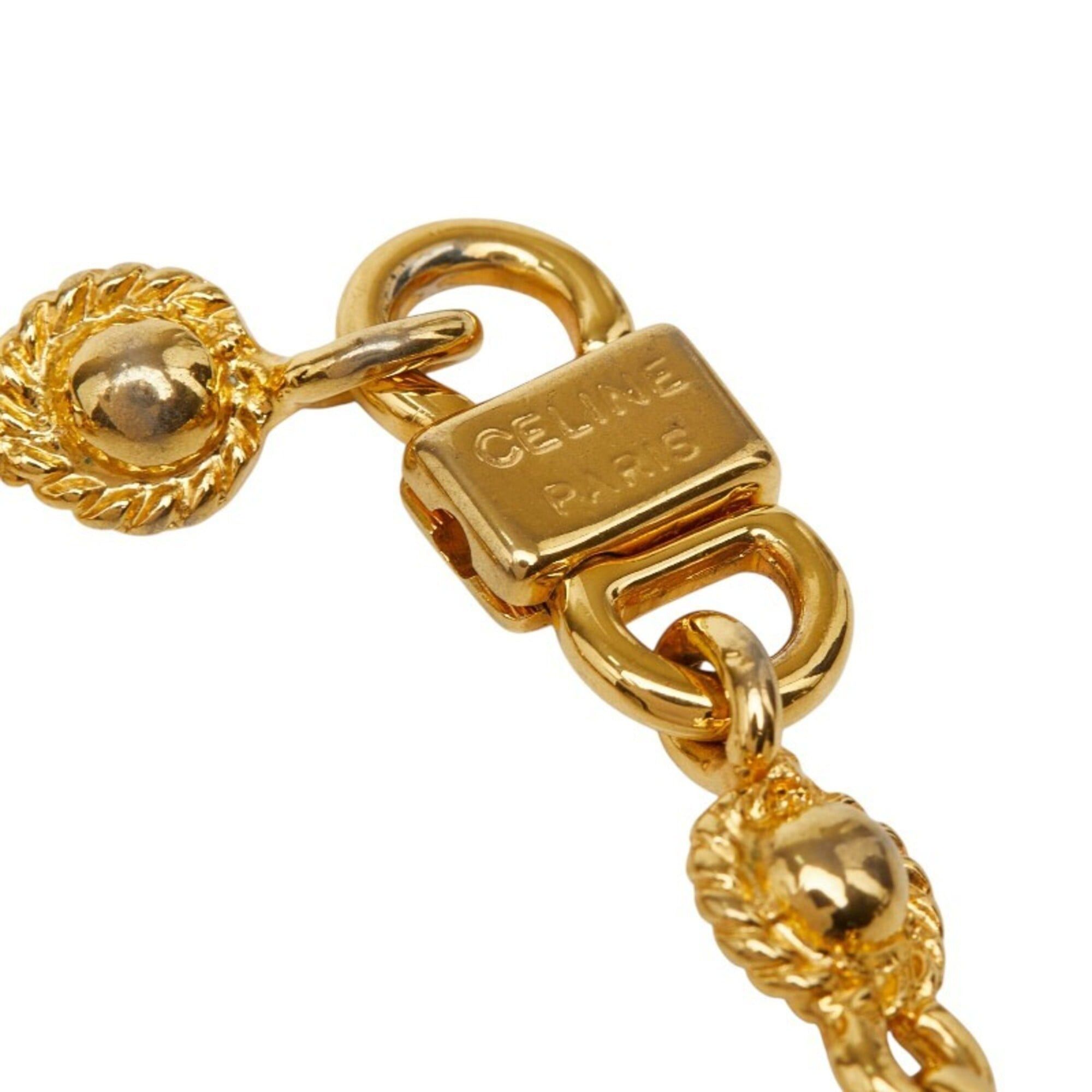 Celine Celine Triomphe Necklace, Gold Plated, Women's Size ONE SIZE - 5 Thumbnail