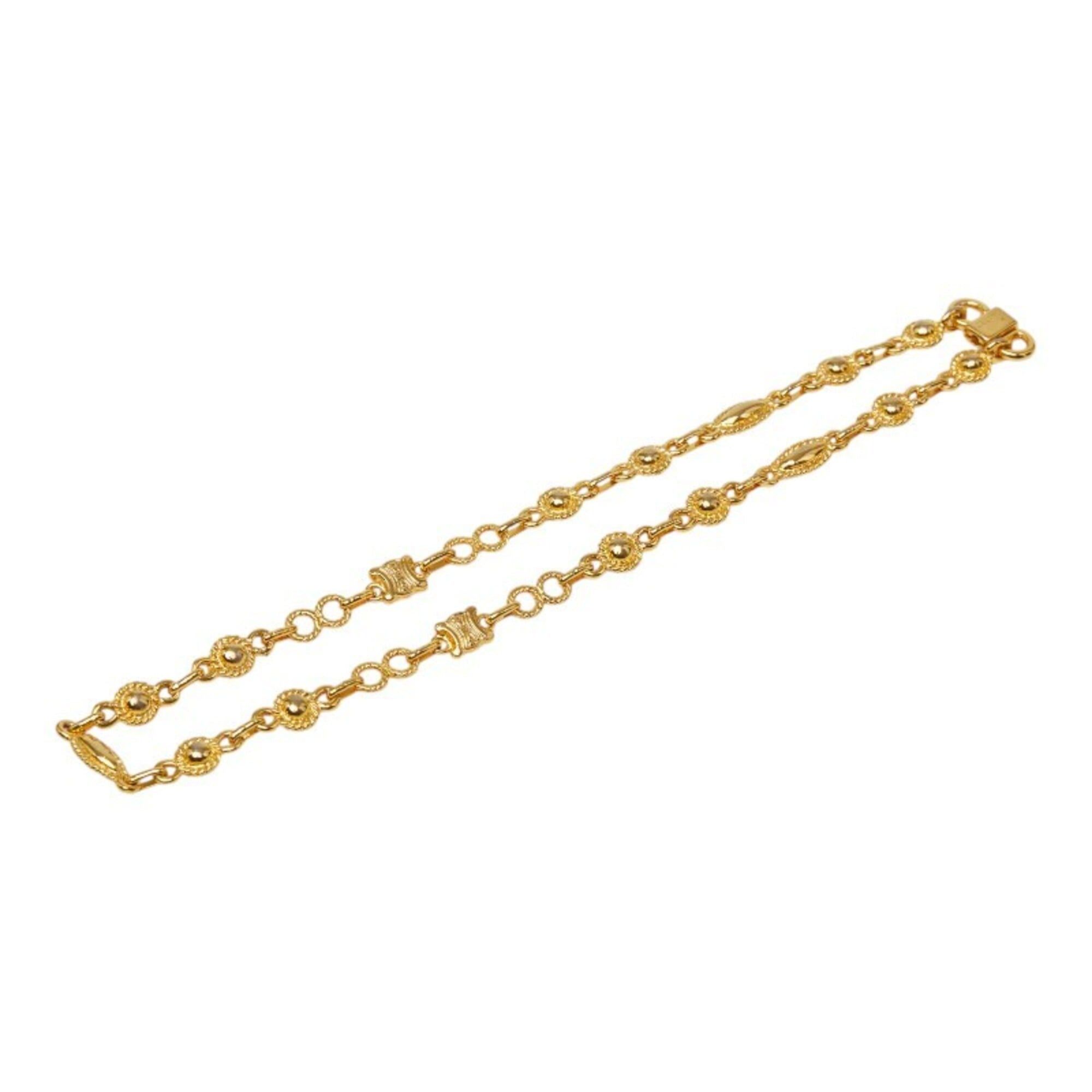 Celine Celine Triomphe Necklace, Gold Plated, Women's Size ONE SIZE - 3 Thumbnail