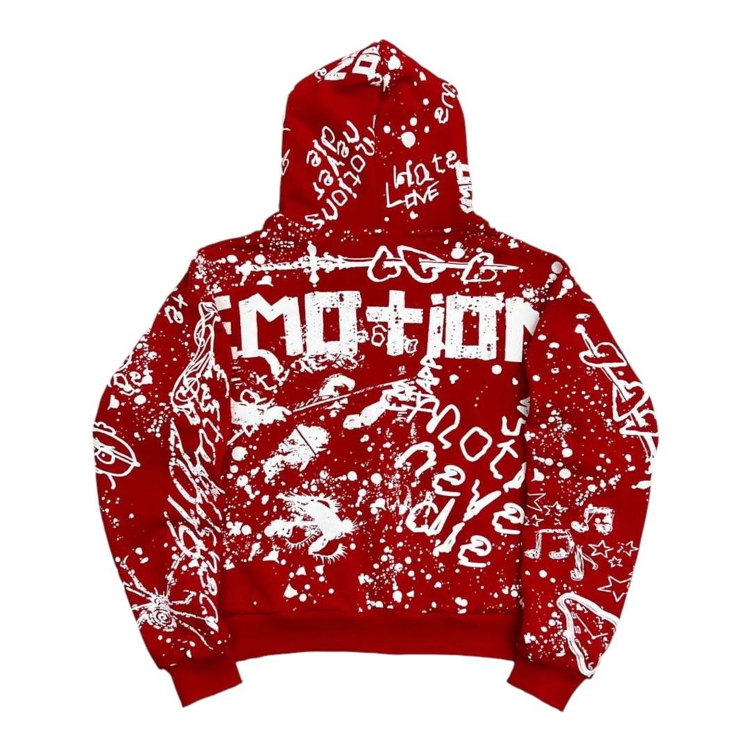 Other Mixed Emotions Red Graffiti Hoodie Size US M / EU 48-50 / 2 - 2 Thumbnail