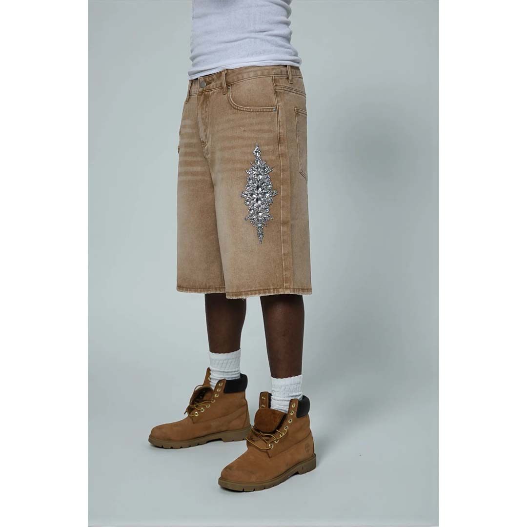 Other Fraternal Khaki Dagger Jorts Size US 38 / EU 54 - 2 Thumbnail
