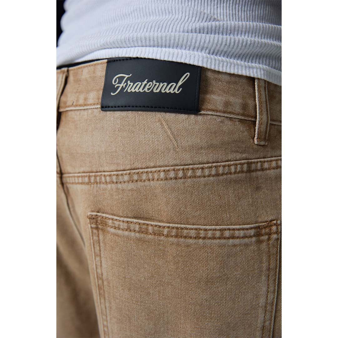 Other Fraternal Khaki Dagger Jorts Size US 34 / EU 50 - 3 Thumbnail