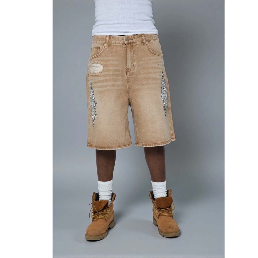 Other Fraternal Khaki Dagger Jorts Size US 34 / EU 50 - 4 Thumbnail